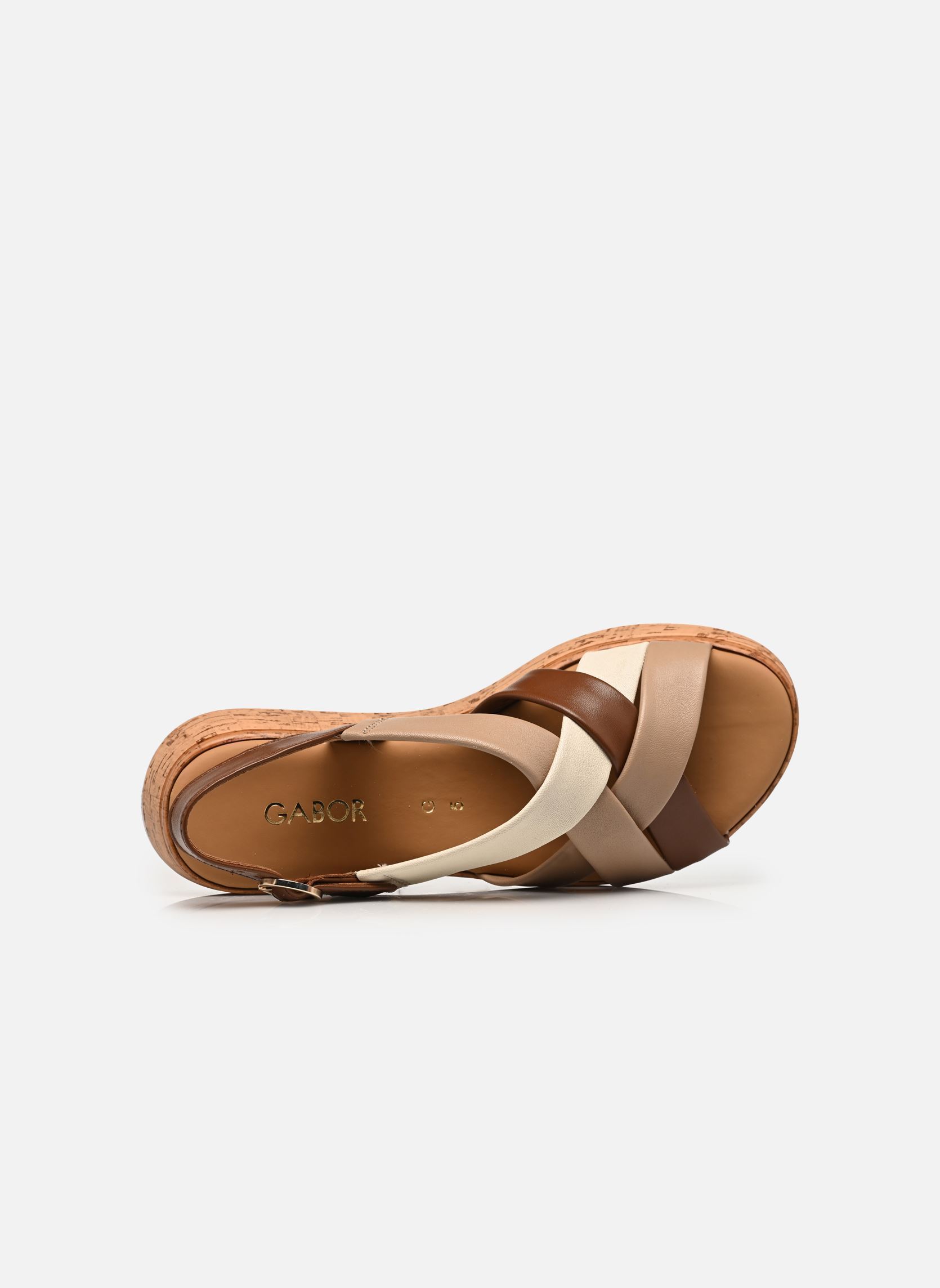 Sandali con zeppa e plateau 82.743 donna marrone Gabor Sandali con zeppa e plateau 82.743 donna marrone COGNAC/PAN