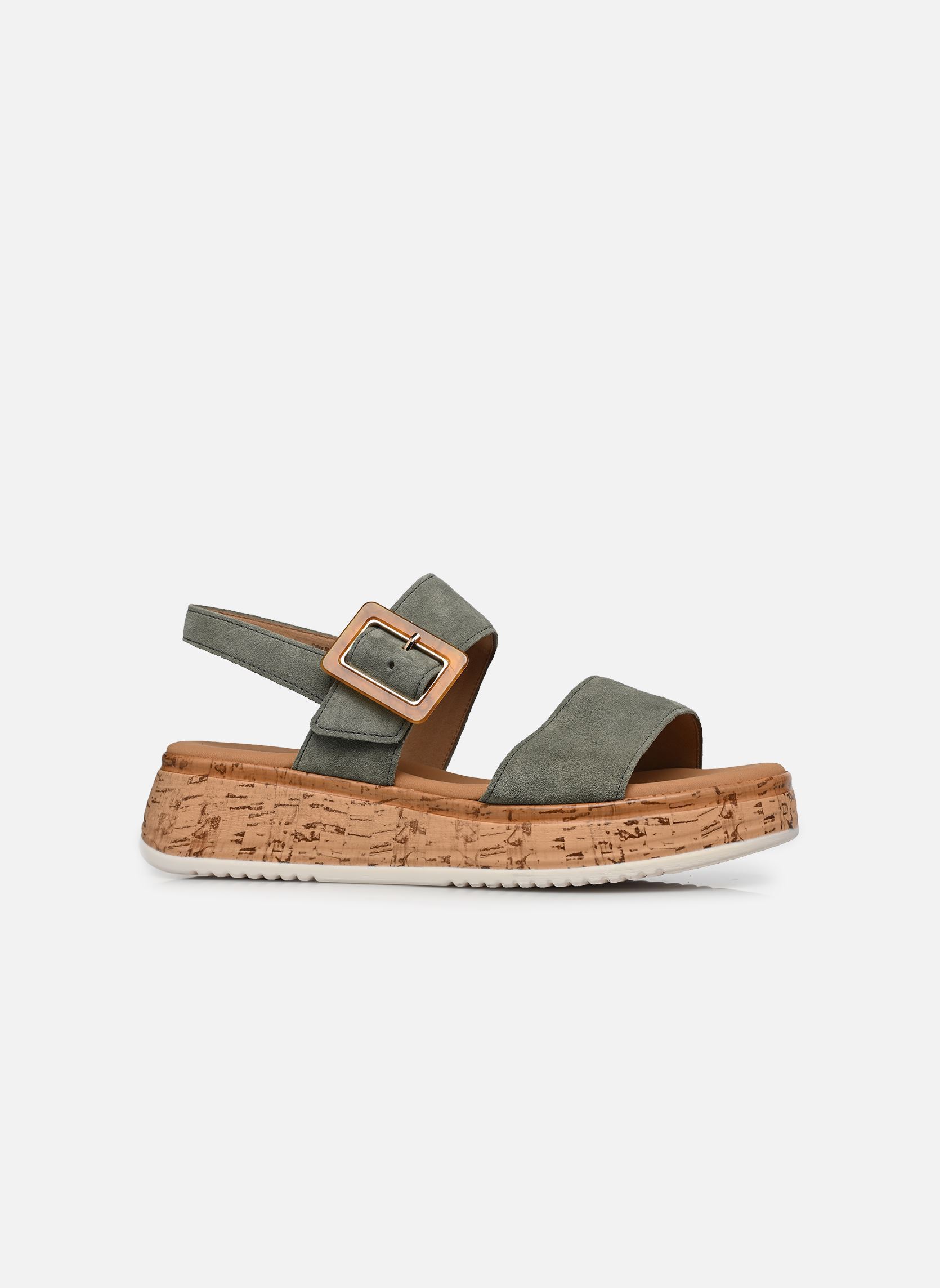 Sandalen met sleehak en plateau 82.744 dames groen Gabor Sandalen met sleehak en plateau 82.744 dames groen PINE