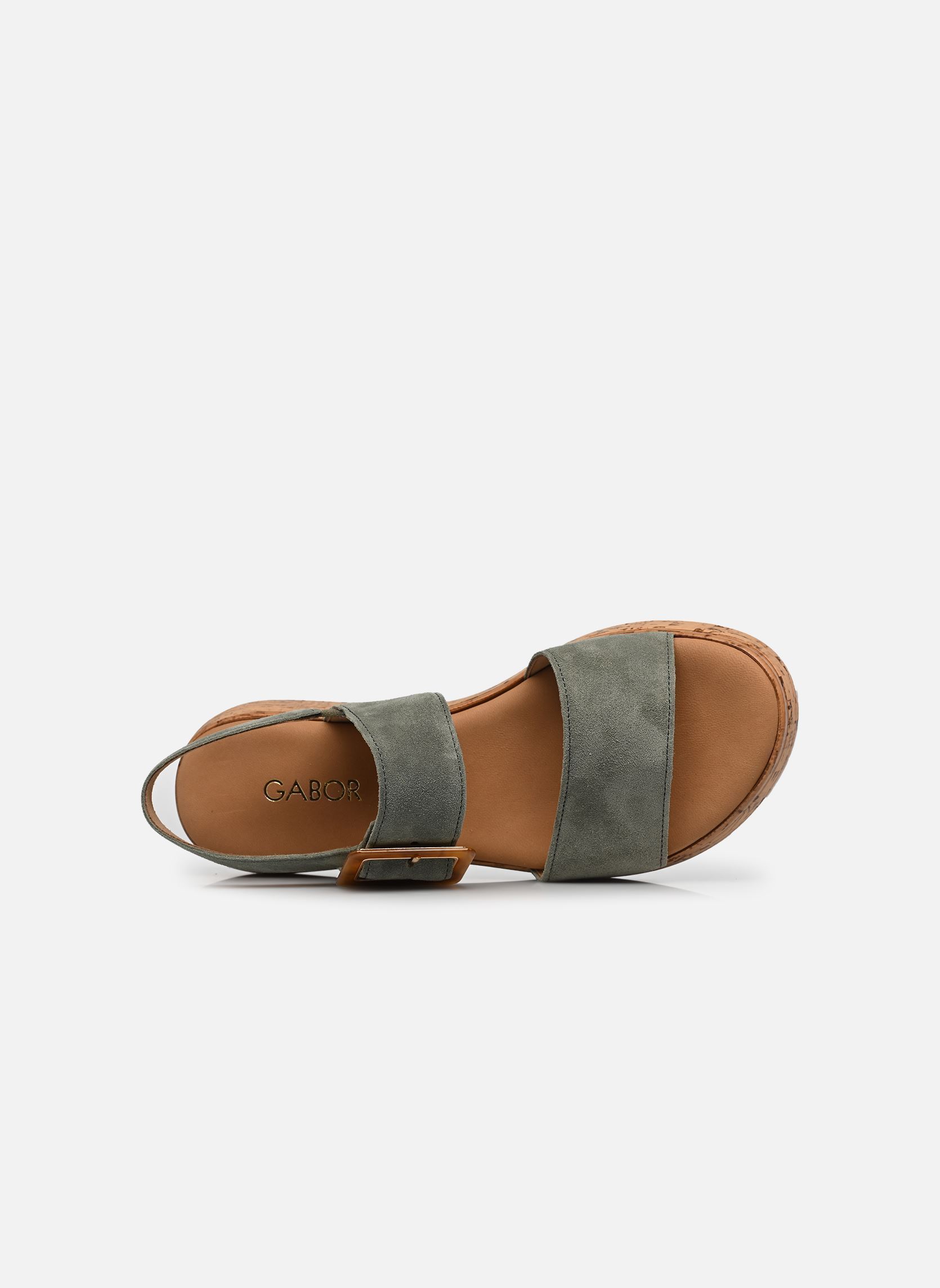 Sandalen met sleehak en plateau 82.744 dames groen Gabor Sandalen met sleehak en plateau 82.744 dames groen PINE