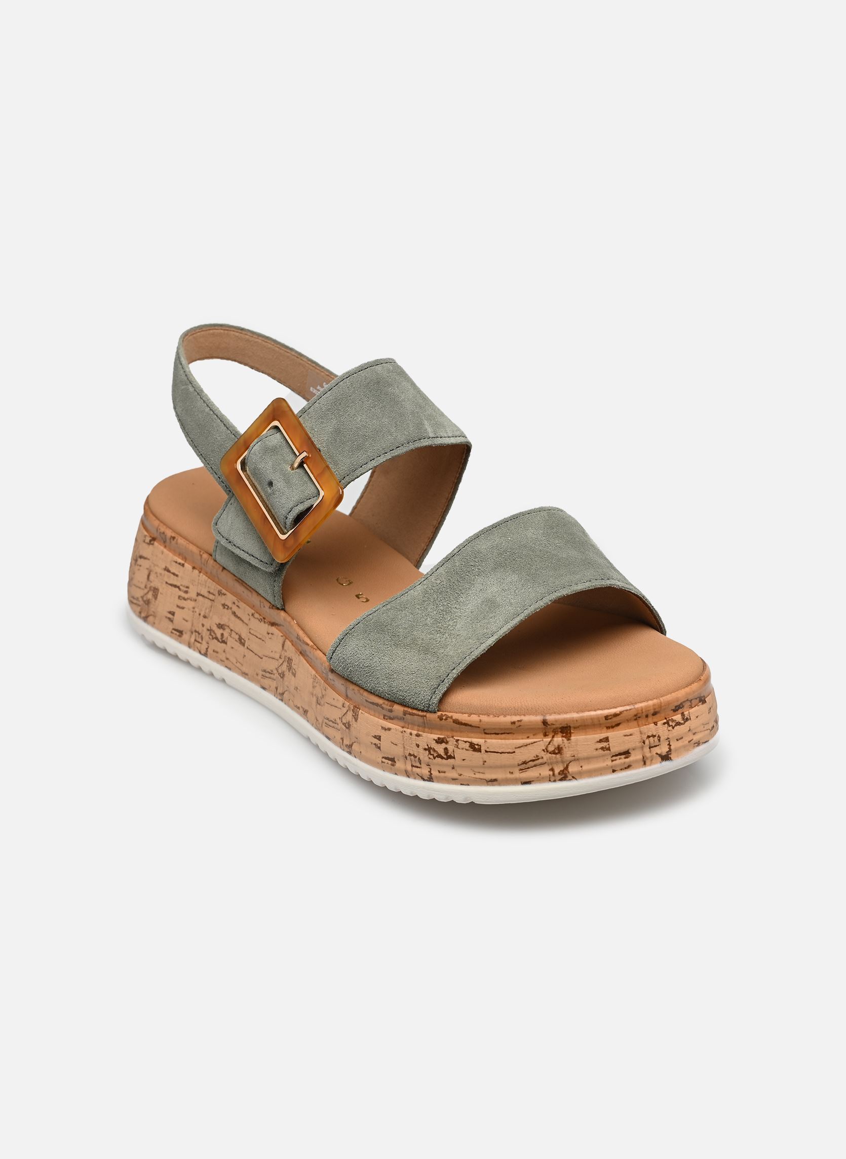 Sandalen met sleehak en plateau 82.744 dames groen Gabor Sandalen met sleehak en plateau 82.744 dames groen PINE