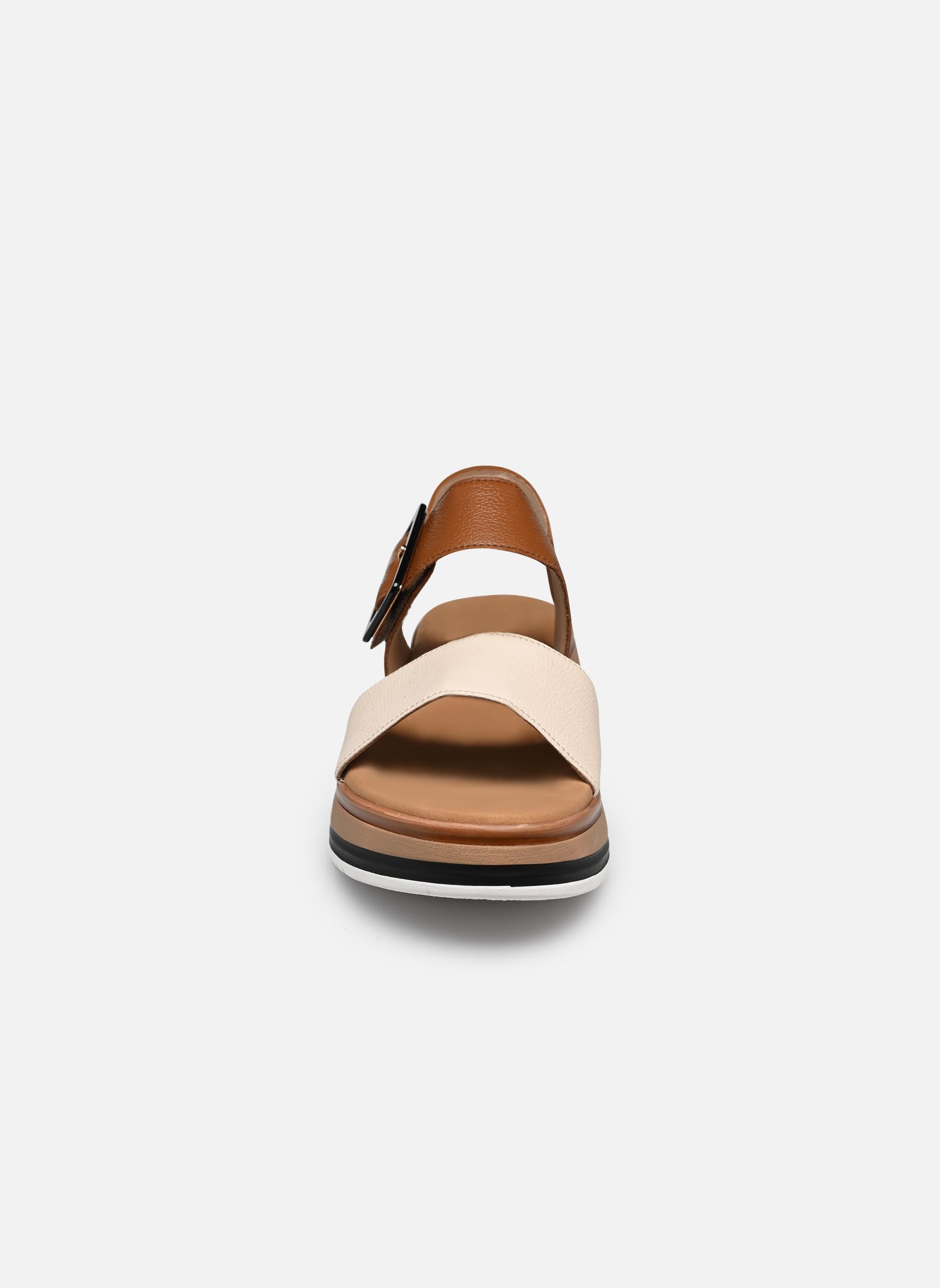 Sandalen met sleehak en plateau 82.744 dames wit Gabor Sandalen met sleehak en plateau 82.744 dames wit CREME/CAMEL