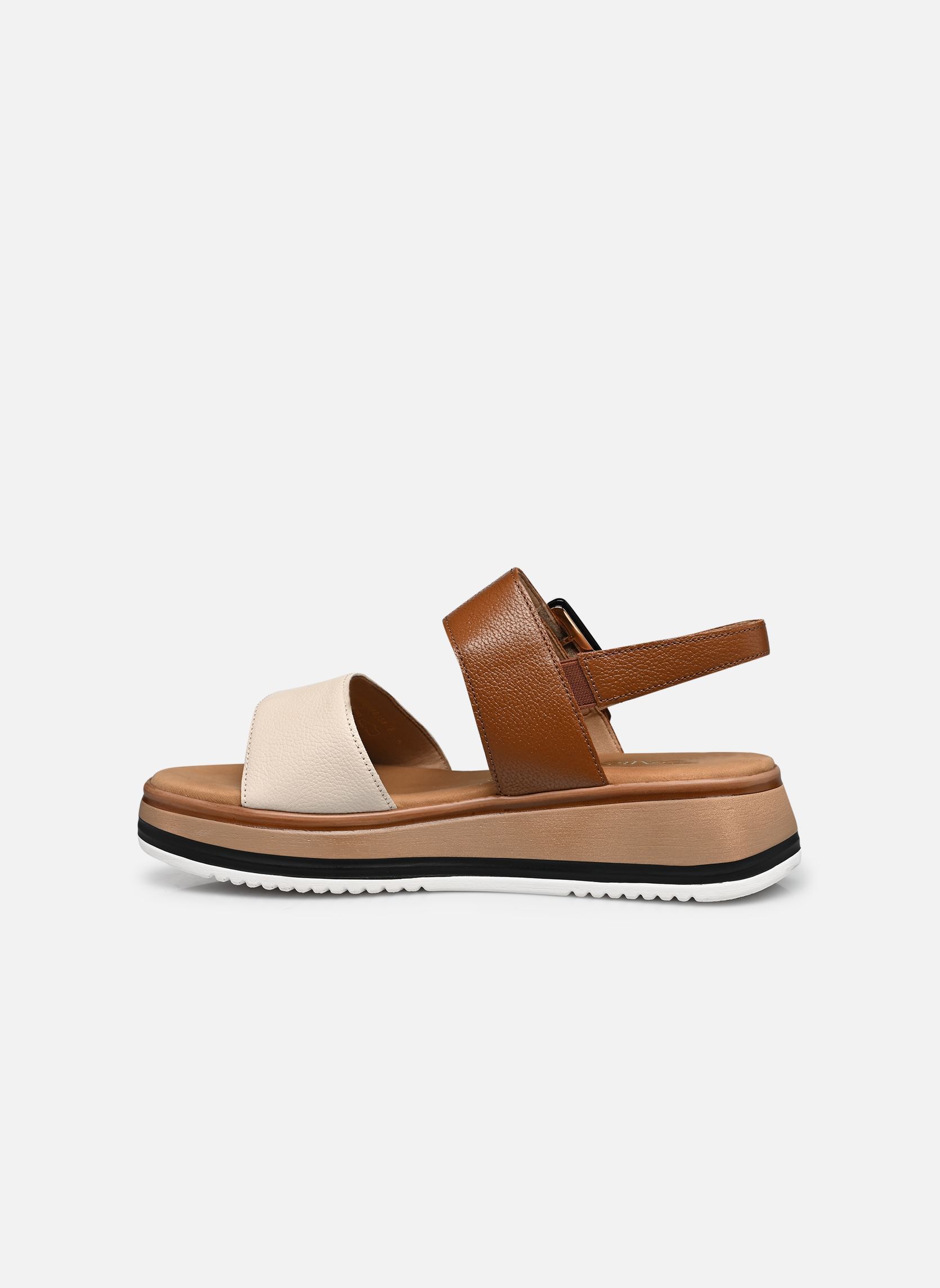 Sandalen met sleehak en plateau 82.744 dames wit Gabor Sandalen met sleehak en plateau 82.744 dames wit CREME/CAMEL