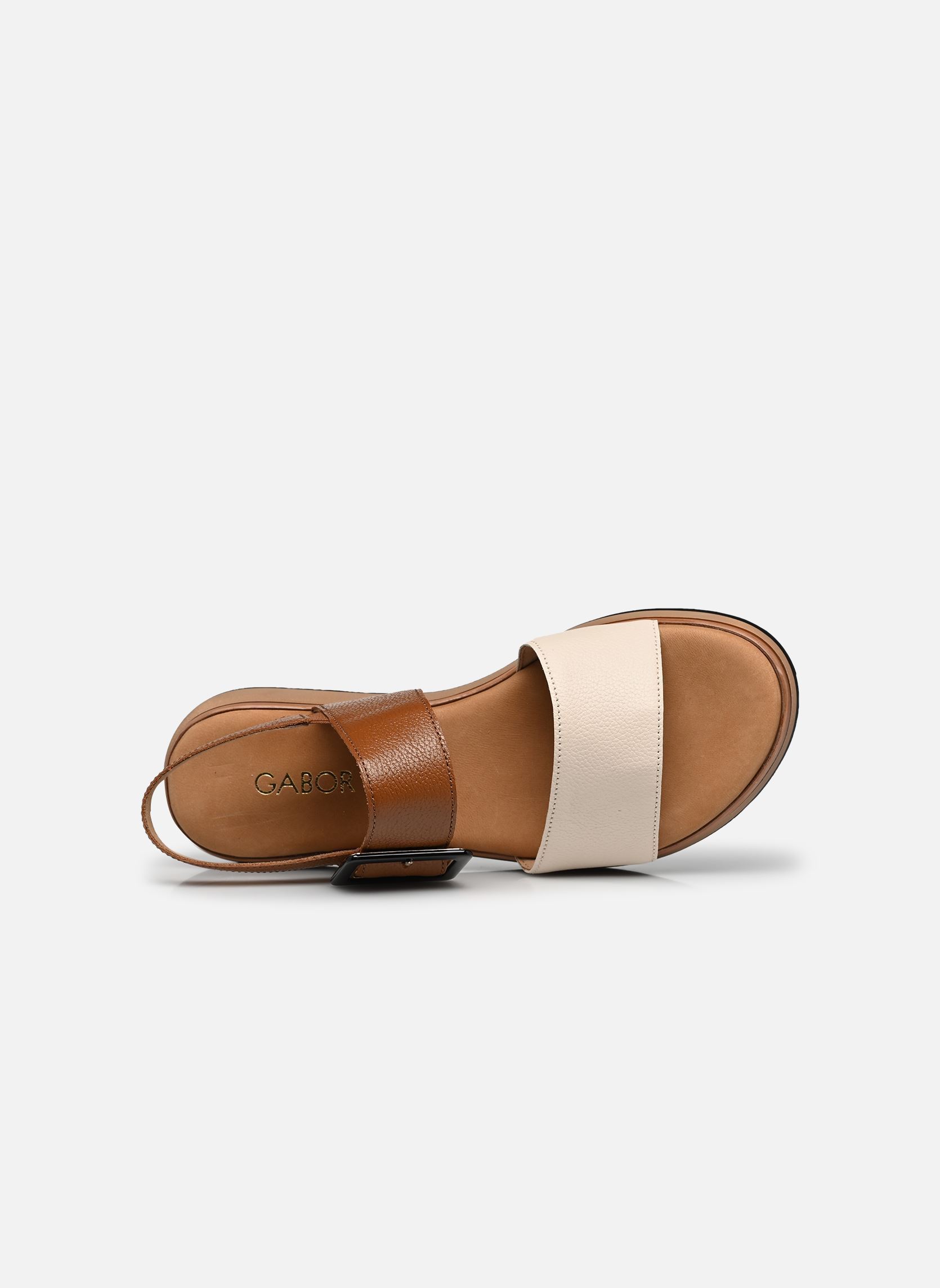 Sandalen met sleehak en plateau 82.744 dames wit Gabor Sandalen met sleehak en plateau 82.744 dames wit CREME/CAMEL