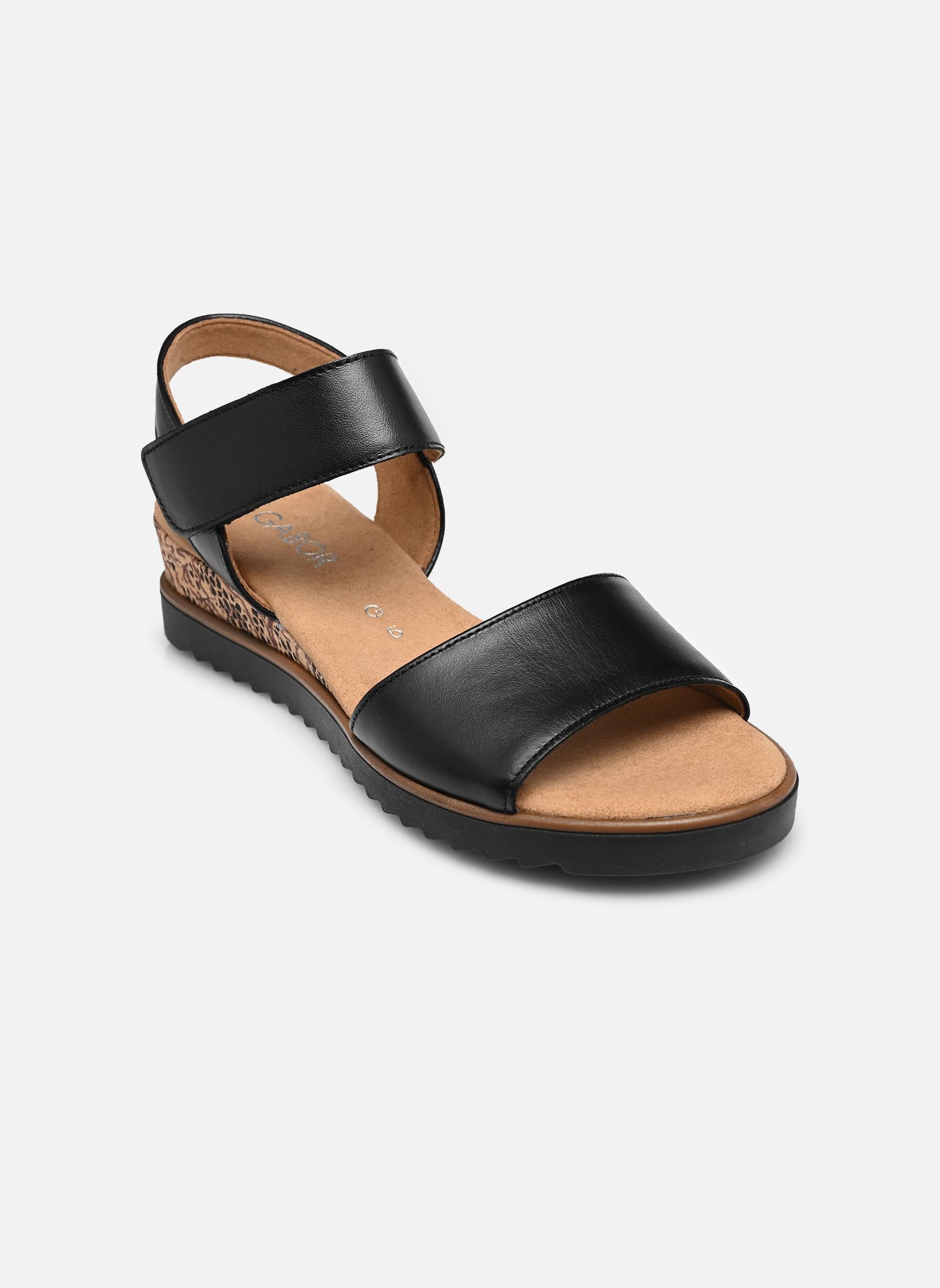 Sandales compensées et plateformes 82.750 femme noir Gabor Sandales compensées et plateformes 82.750 femme noir SCHWARZ