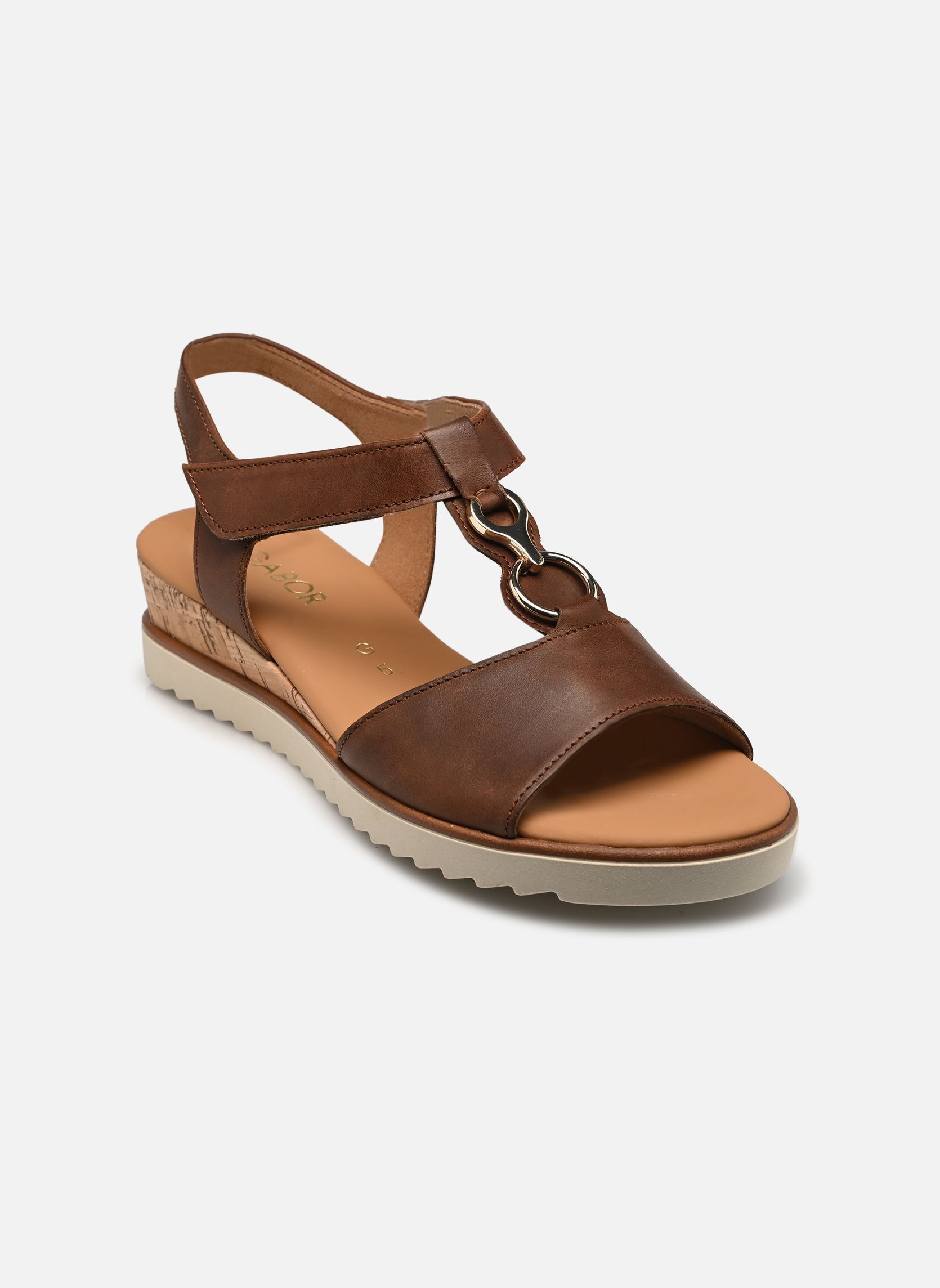 Sandales compensées et plateformes 82.754 femme marron Gabor Sandales compensées et plateformes 82.754 femme marron CAMEL