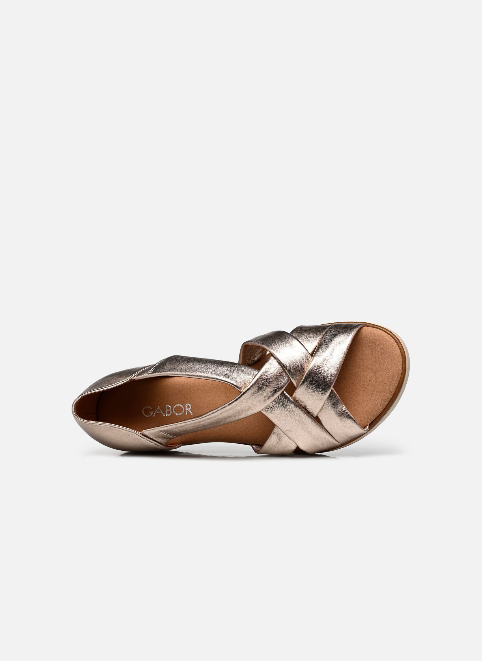 Sandali con zeppa e plateau 82.782 donna oro e bronzo Gabor Sandali con zeppa e plateau 82.782 donna oro e bronzo PUDER