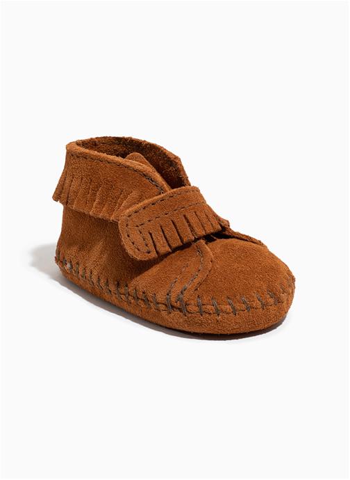 Minnetonka Chaussons FRONT STRAP fille marron