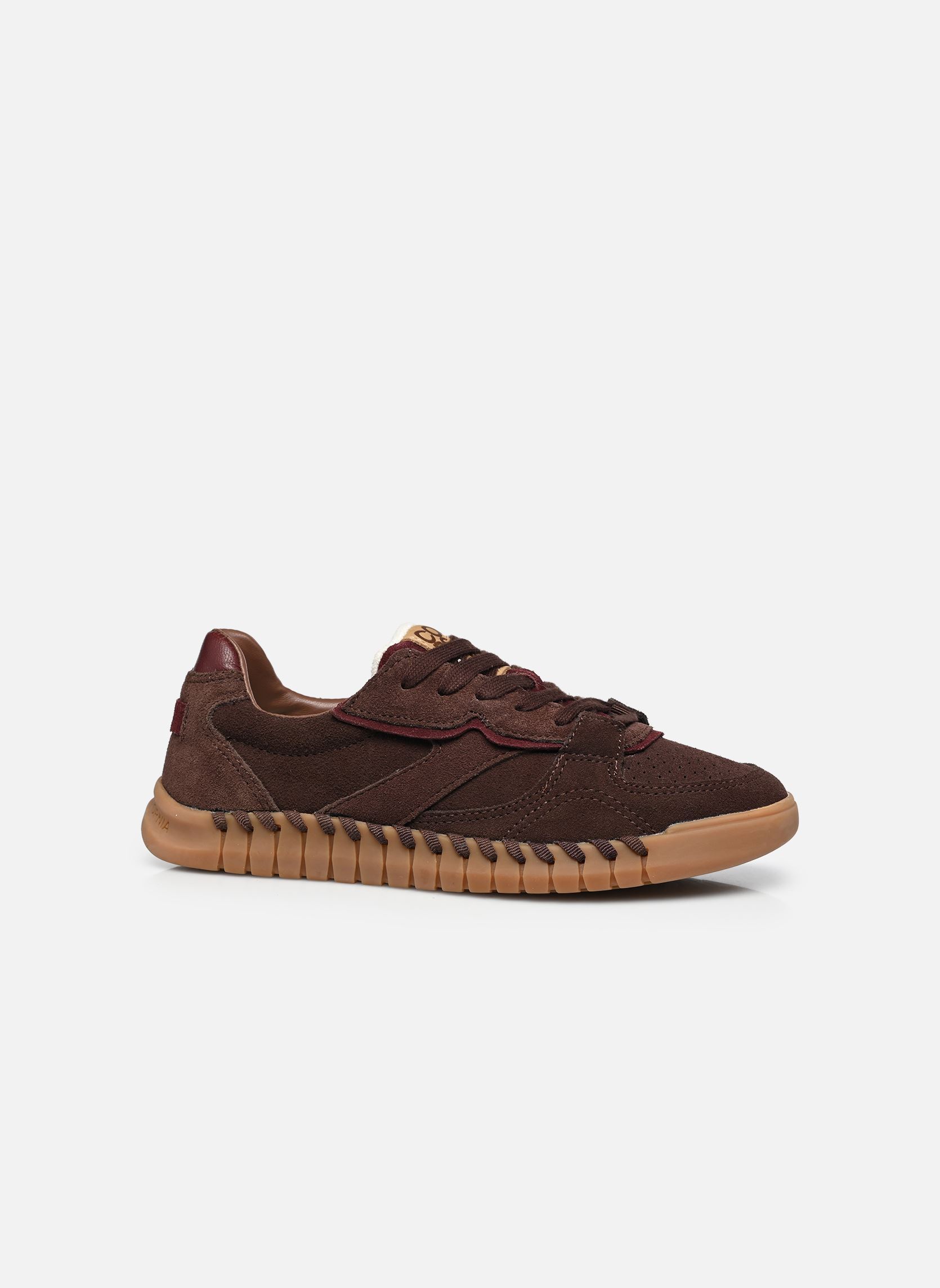 Sneakers Cow suede sneaker dames bruin Colors of California Sneakers Cow suede sneaker dames bruin MOKA