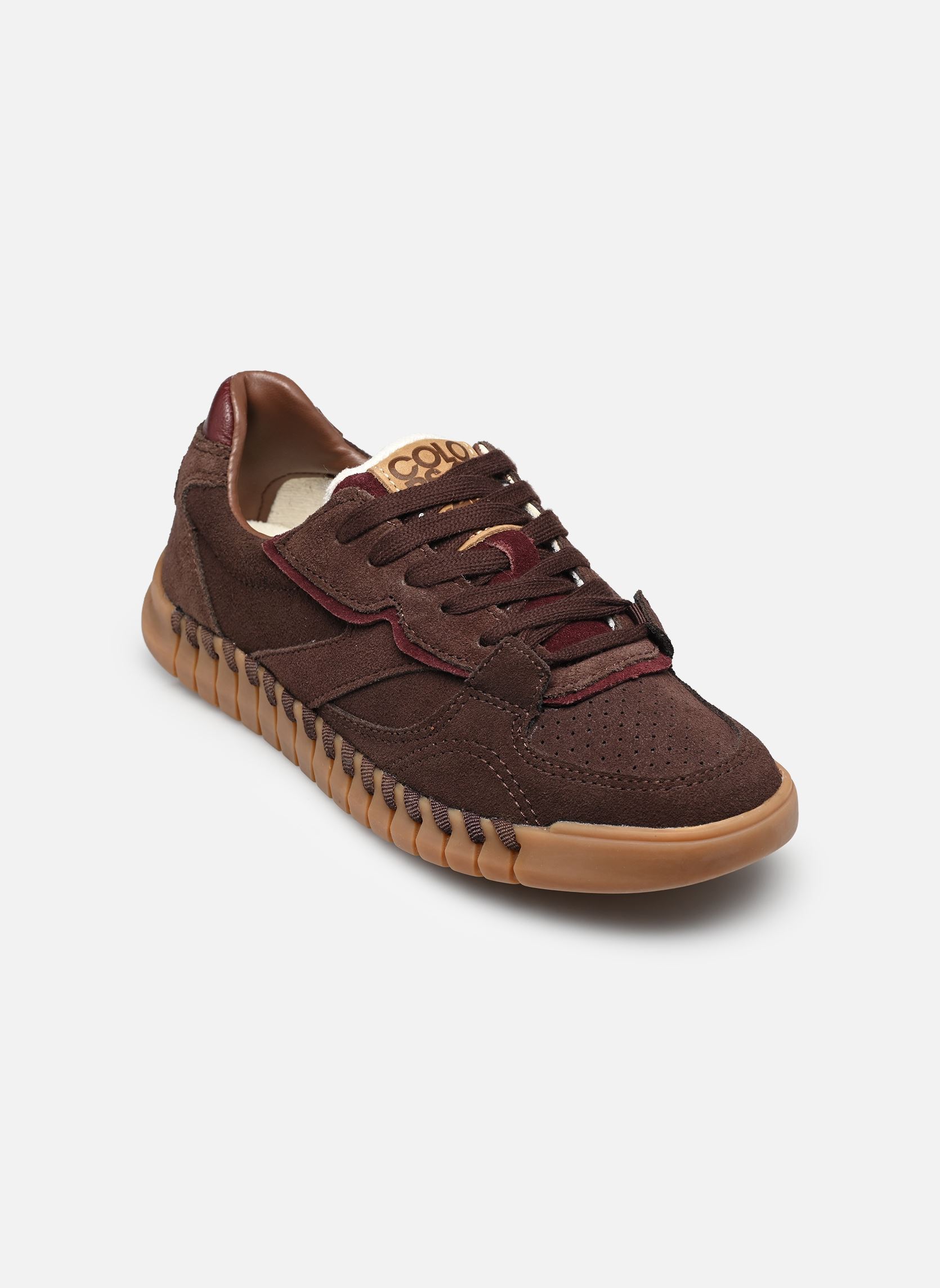 Sneakers Cow suede sneaker dames bruin Colors of California Sneakers Cow suede sneaker dames bruin MOKA