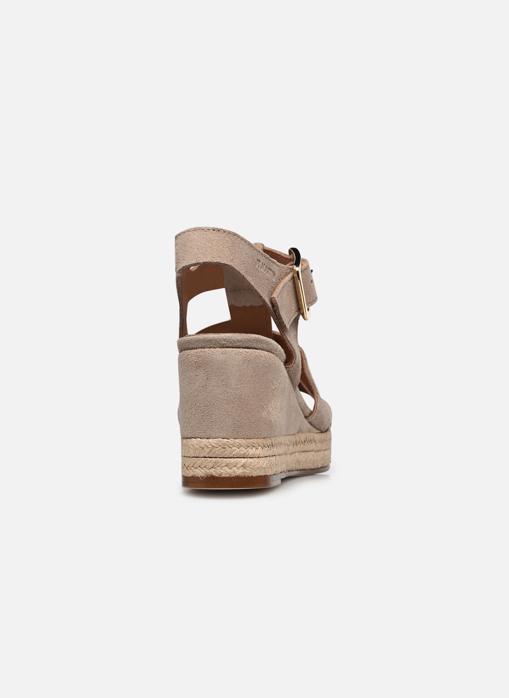 Sandales compensées et plateformes CORA femme beige JB Martin Sandales compensées et plateformes CORA femme beige CROUTE VELOURS GALET