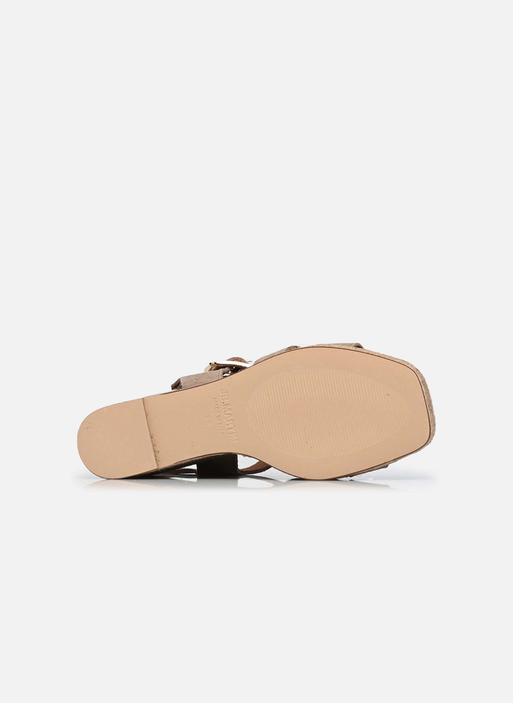 Sandales compensées et plateformes CORA femme beige JB Martin Sandales compensées et plateformes CORA femme beige CROUTE VELOURS GALET