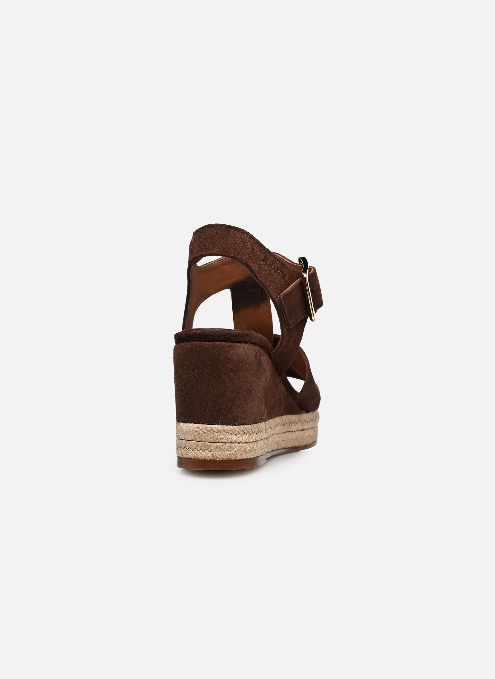 Keil- und Plateausandalen CORA damen braun JB Martin Keil- und Plateausandalen CORA damen braun CROUTE VELOURS CHOCOLAT