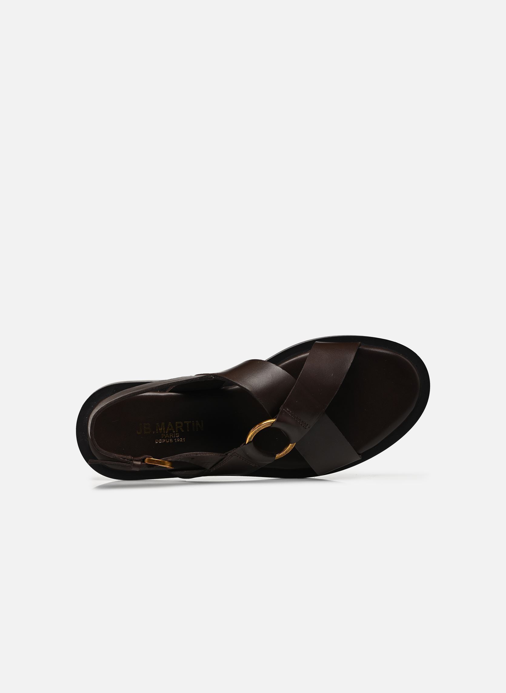 Flache Sandalen REA damen braun JB Martin Flache Sandalen REA damen braun veau chocolat