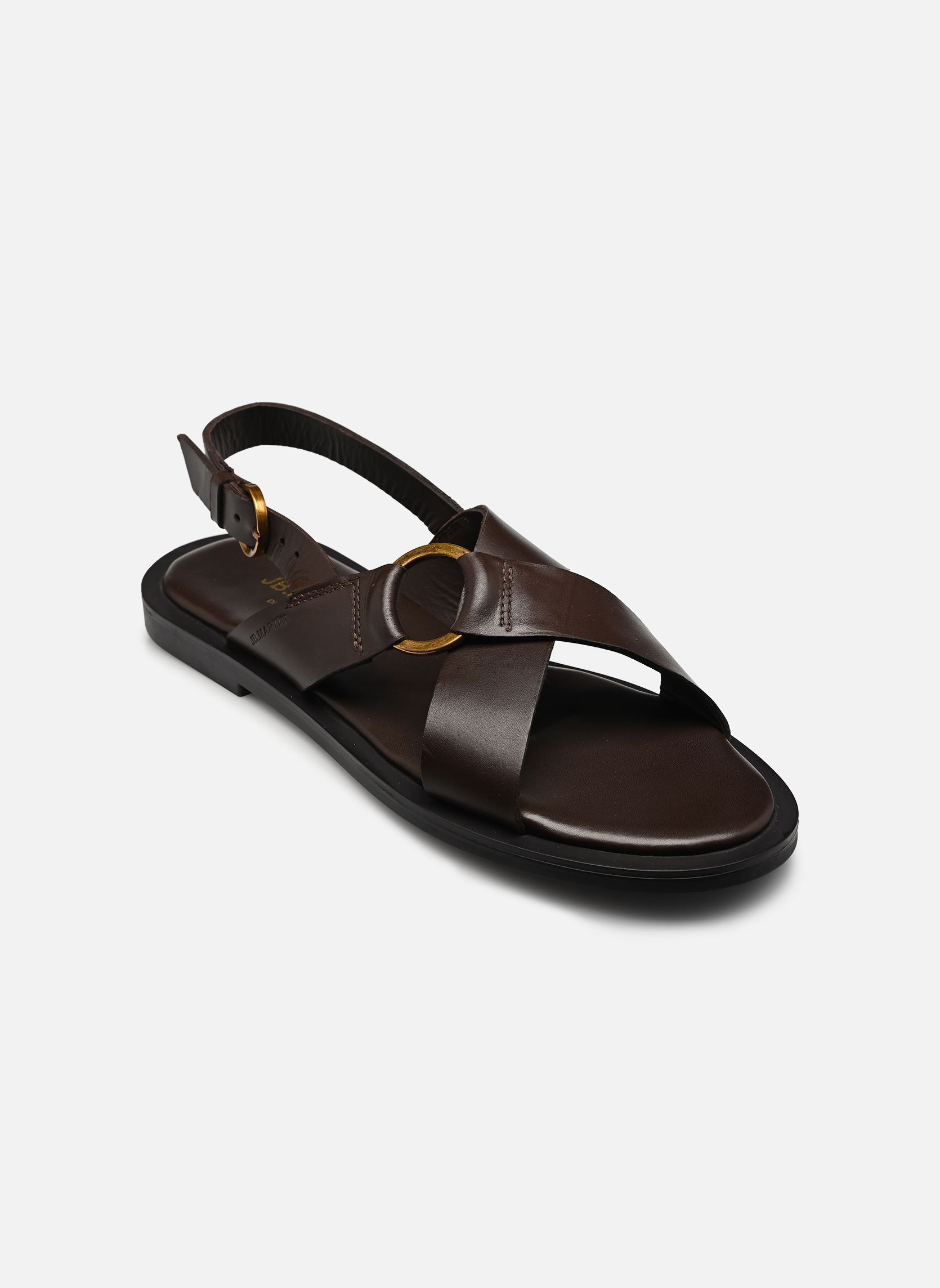 Flache Sandalen REA damen braun JB Martin Flache Sandalen REA damen braun veau chocolat