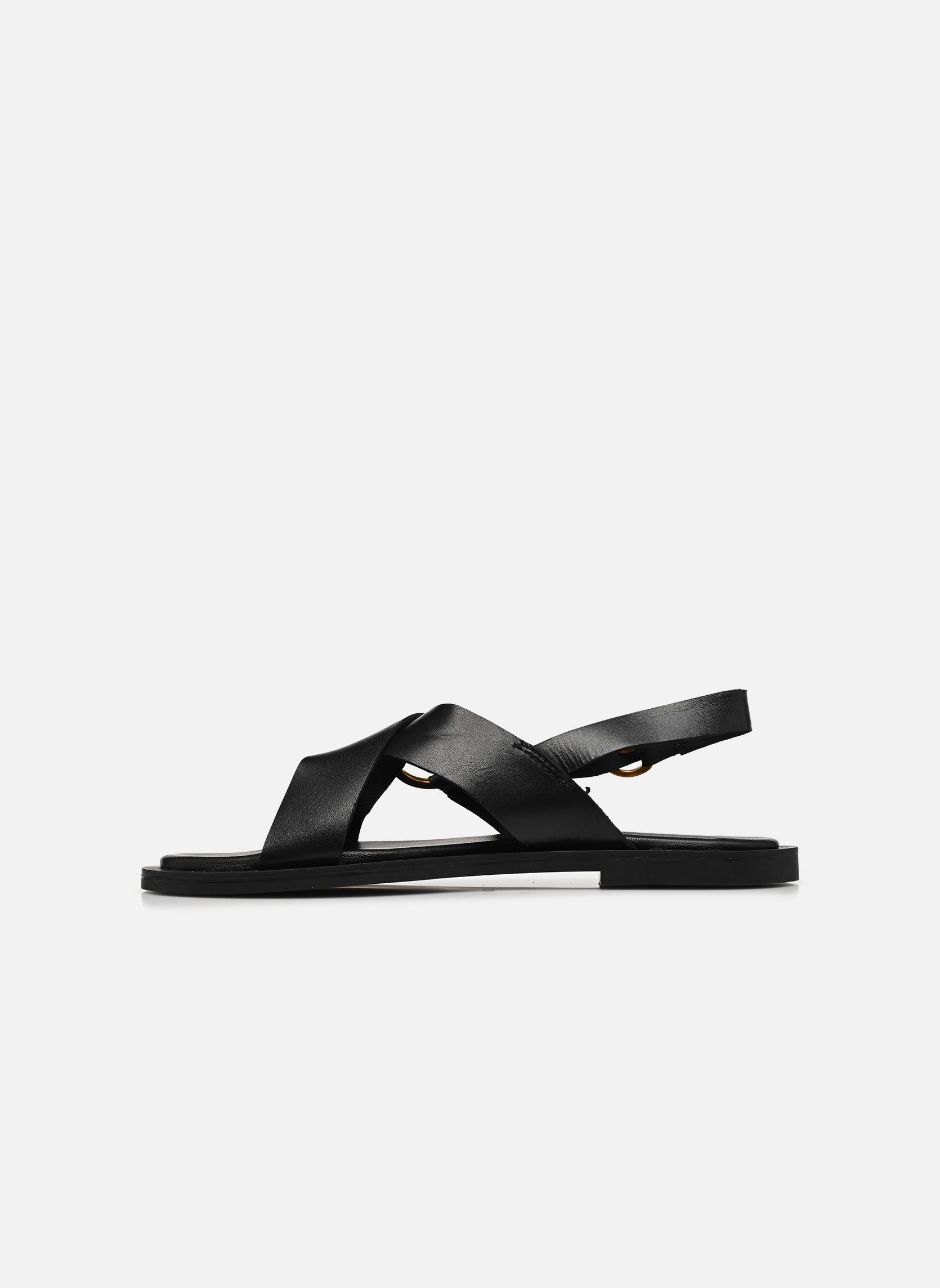 Flache Sandalen REA damen schwarz JB Martin Flache Sandalen REA damen schwarz Veau Noir