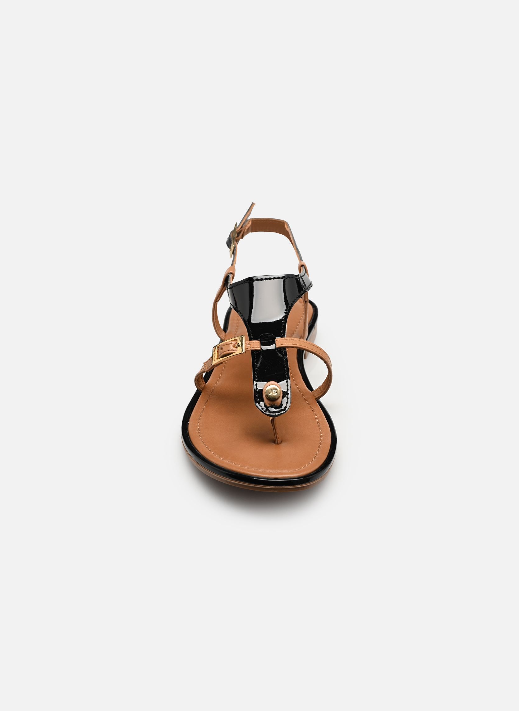 Flache Sandalen DUMELIA damen schwarz JB Martin Flache Sandalen DUMELIA damen schwarz VERNIS NOIR / NAPPA CAMEL