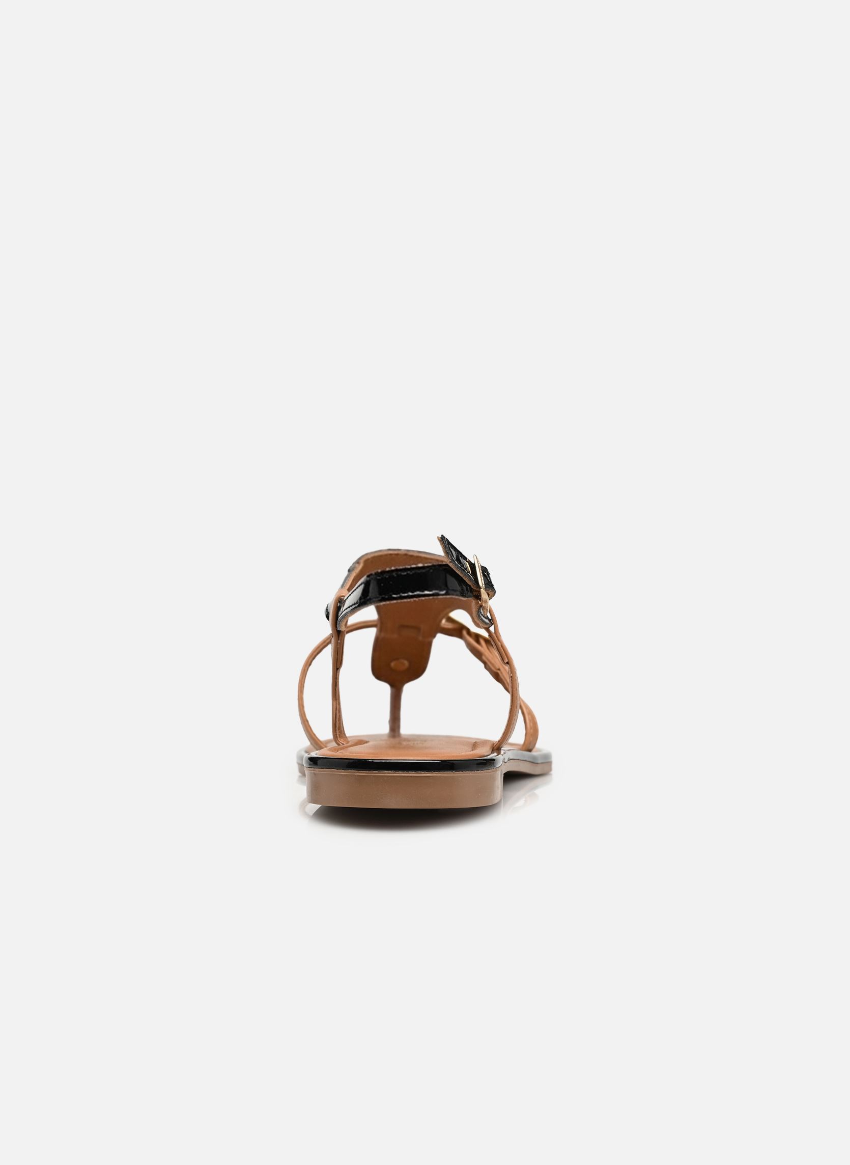 Flache Sandalen DUMELIA damen schwarz JB Martin Flache Sandalen DUMELIA damen schwarz VERNIS NOIR / NAPPA CAMEL