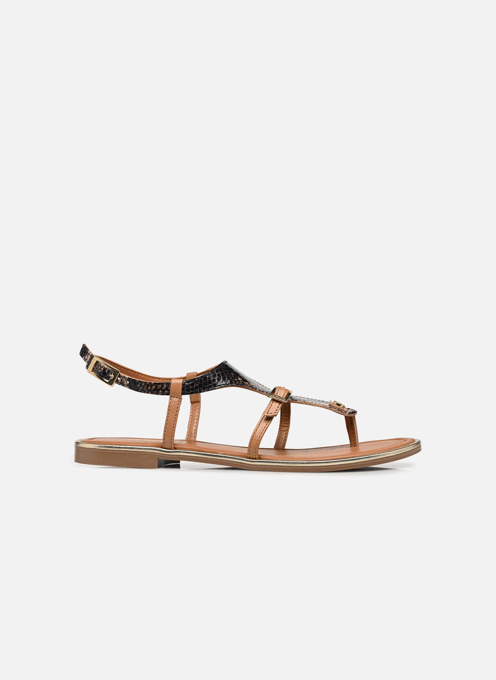 Sandales plates DUMELIA femme marron JB Martin Sandales plates DUMELIA femme marron TISSU PYTHON / NAPPA CAMEL