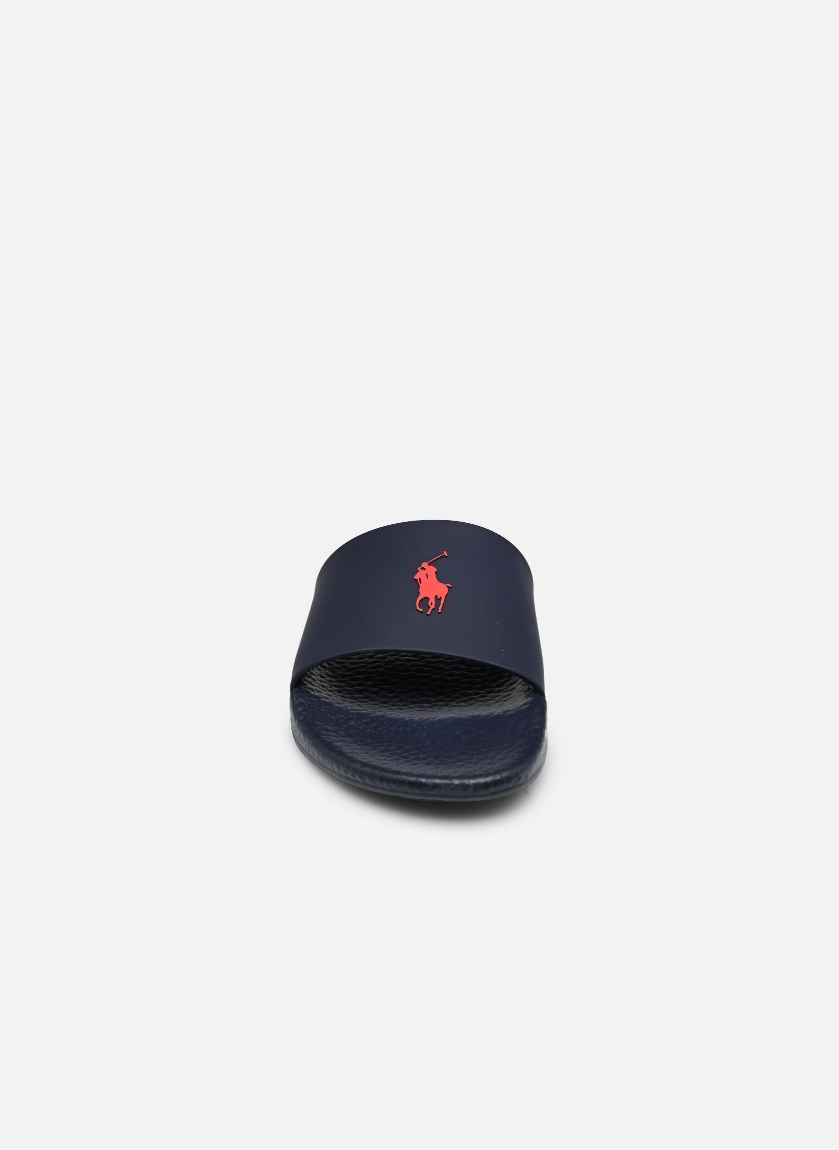 Tongs POLO SLIDE-SANDALS-SLIDE femme bleu Polo Ralph Lauren Tongs POLO SLIDE-SANDALS-SLIDE femme bleu NAVY/RED