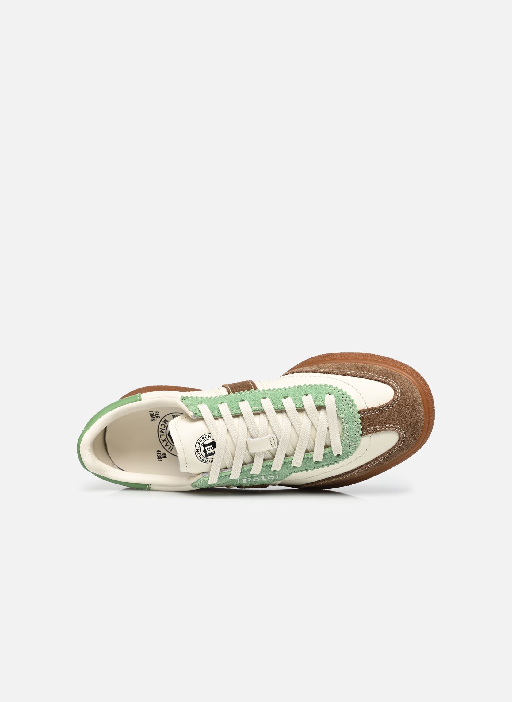 Baskets basses BEDFORD-SNEAKERS-LOW TOP LACE femme blanc Polo Ralph Lauren Baskets basses BEDFORD-SNEAKERS-LOW TOP LACE femme blanc ESTTE CRM/OUTBACK GRN/YRK BRWN