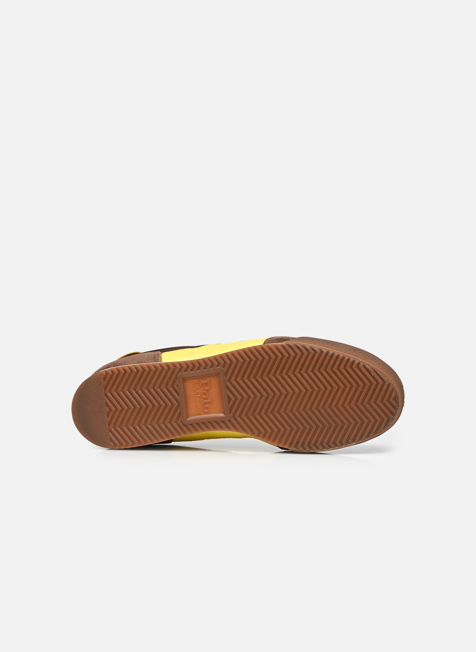 Niedrige Sneaker HESTER PP-SNEAKERS-LOW TOP LACE damen braun Polo Ralph Lauren Niedrige Sneaker HESTER PP-SNEAKERS-LOW TOP LACE damen braun CHOCOLATE BROWN/SUNFISH YELLOW