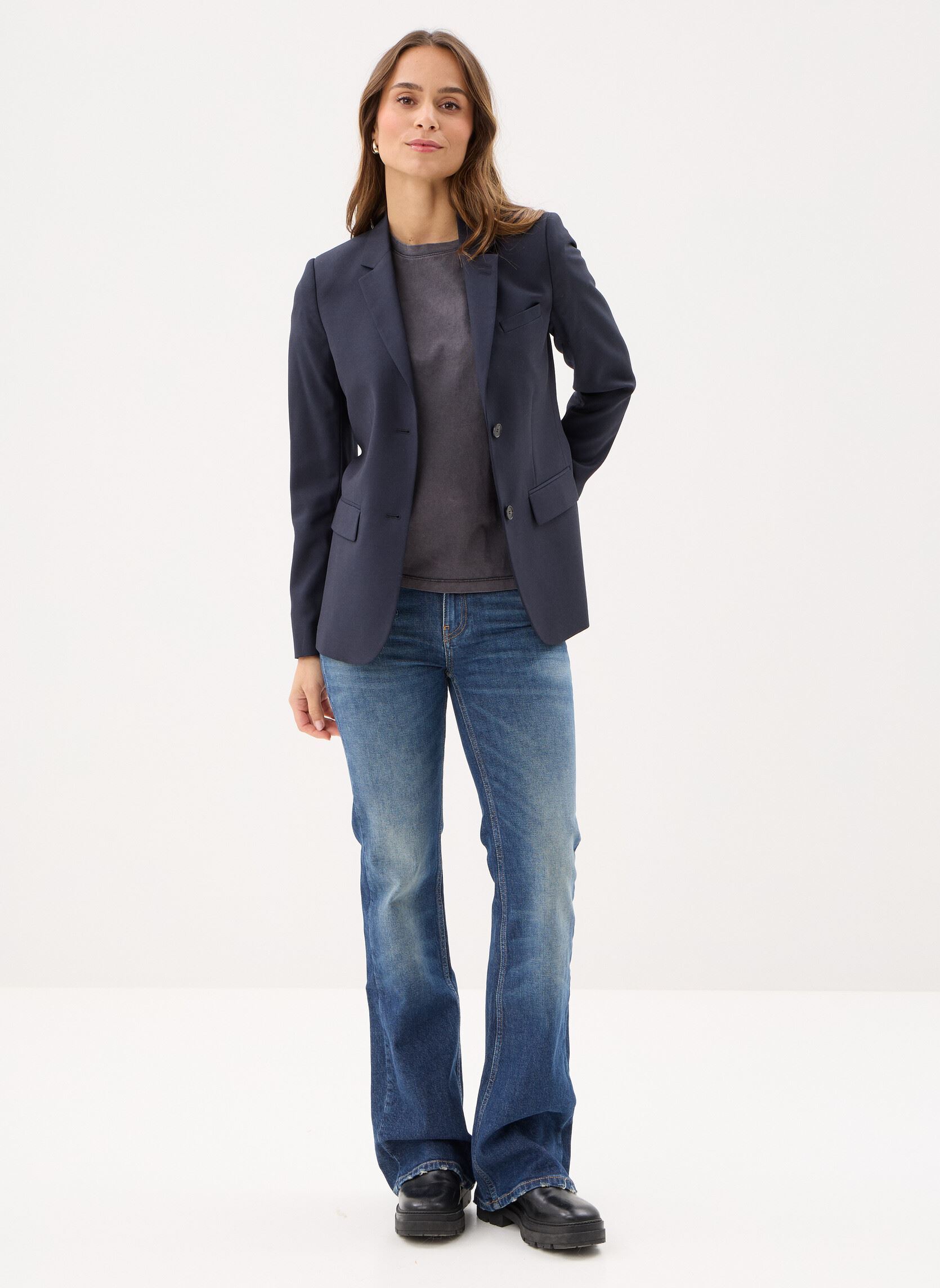 Straight Fit Jeans FJEA29033J damen blau The Kooples Straight Fit Jeans FJEA29033J damen blau BLU19