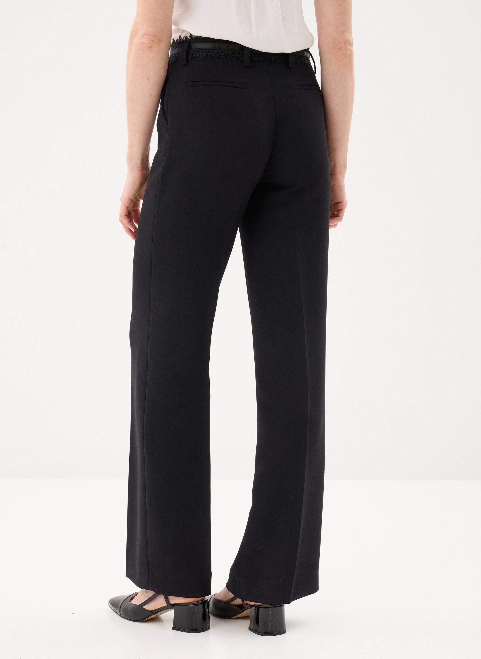 Straight Leg Hosen FPAN32004K damen schwarz The Kooples Straight Leg Hosen FPAN32004K damen schwarz BLA01