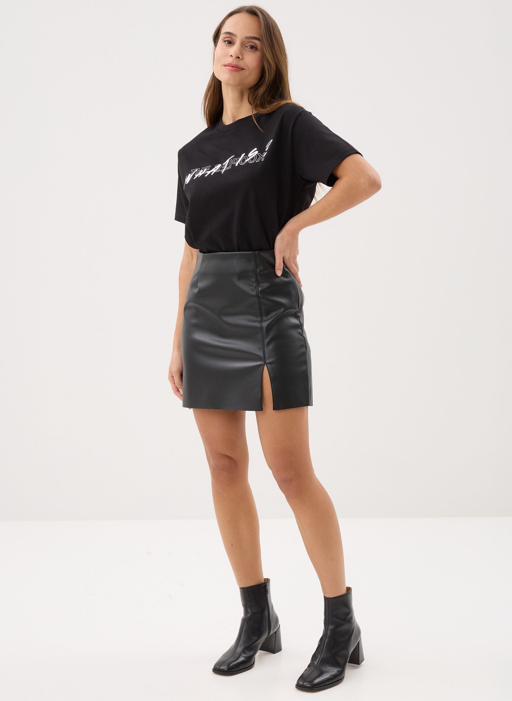 Kurzarm-T-Shirts FTSC32034K damen schwarz The Kooples Kurzarm-T-Shirts FTSC32034K damen schwarz BLA01
