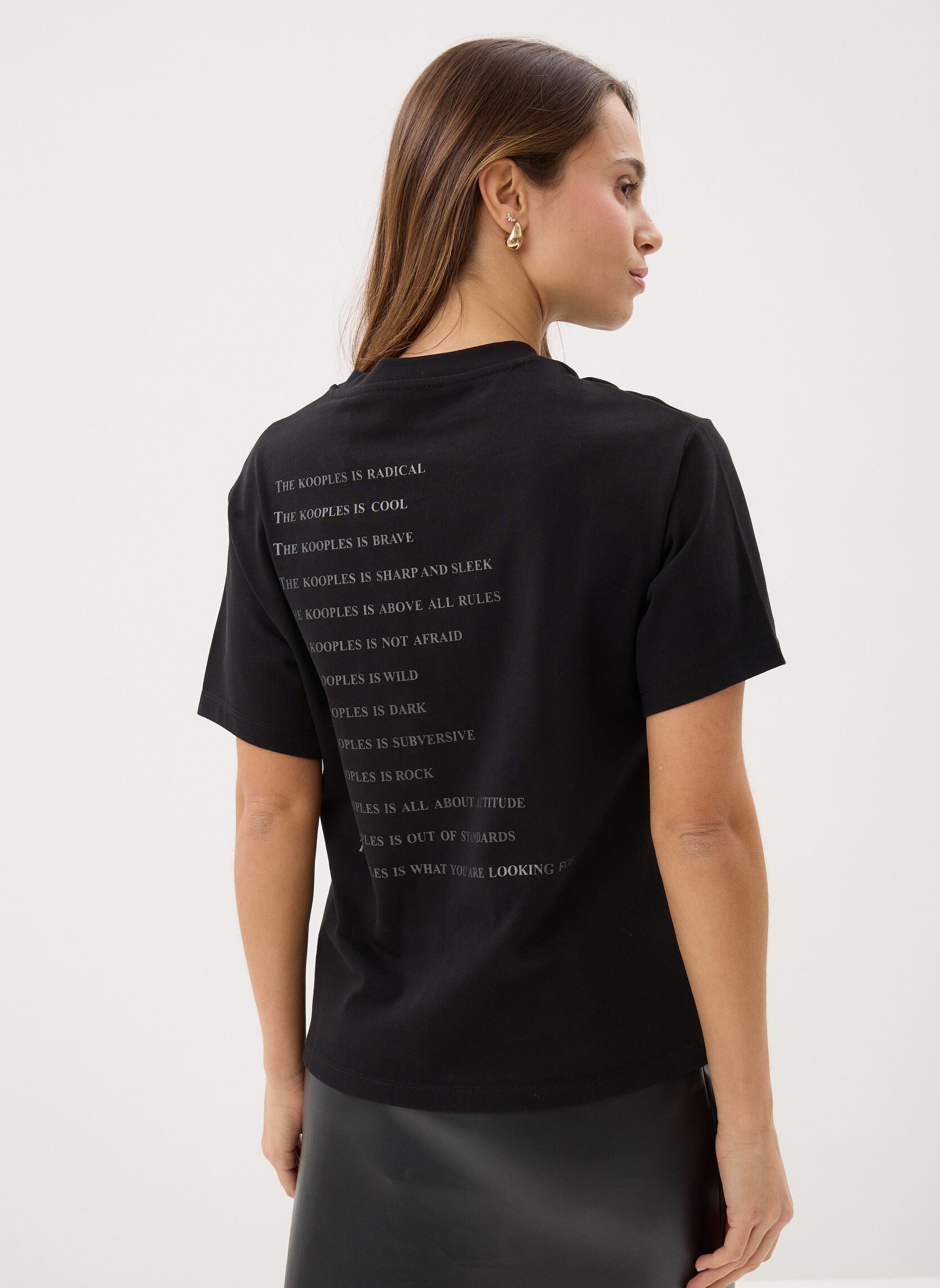 Kurzarm-T-Shirts FTSC32034K damen schwarz The Kooples Kurzarm-T-Shirts FTSC32034K damen schwarz BLA01