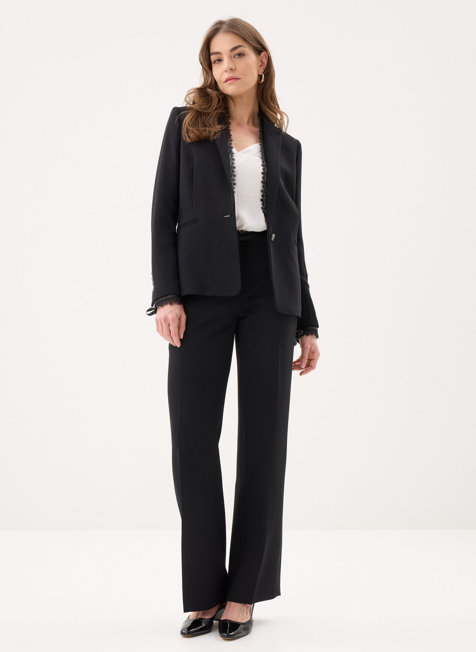 Vestes de blazer FVES32004K femme noir The Kooples Vestes de blazer FVES32004K femme noir BLA01