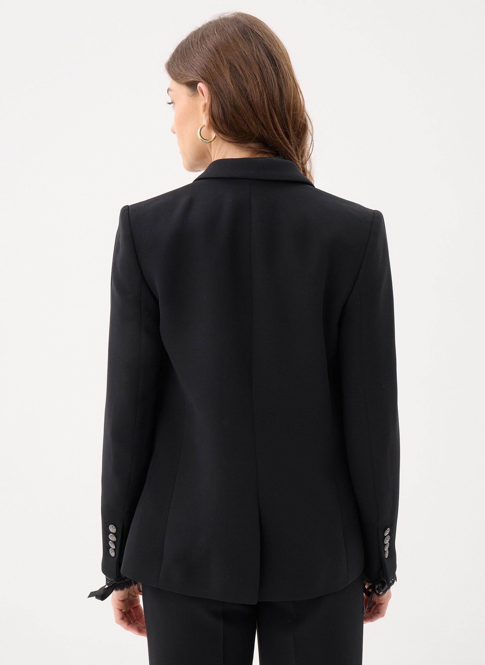 Vestes de blazer FVES32004K femme noir The Kooples Vestes de blazer FVES32004K femme noir BLA01
