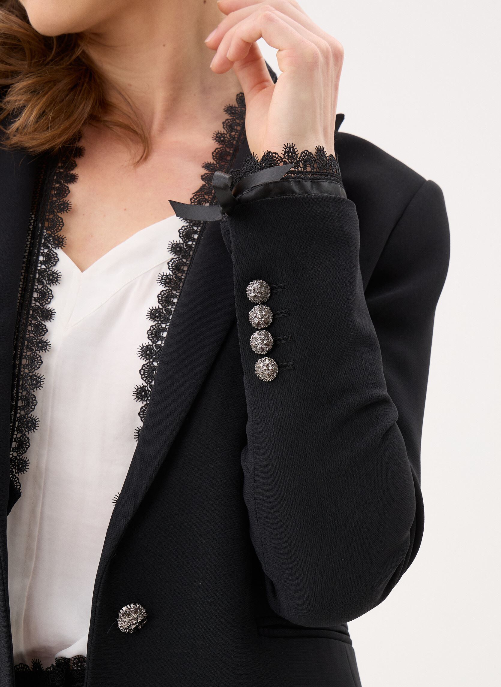 Vestes de blazer FVES32004K femme noir The Kooples Vestes de blazer FVES32004K femme noir BLA01