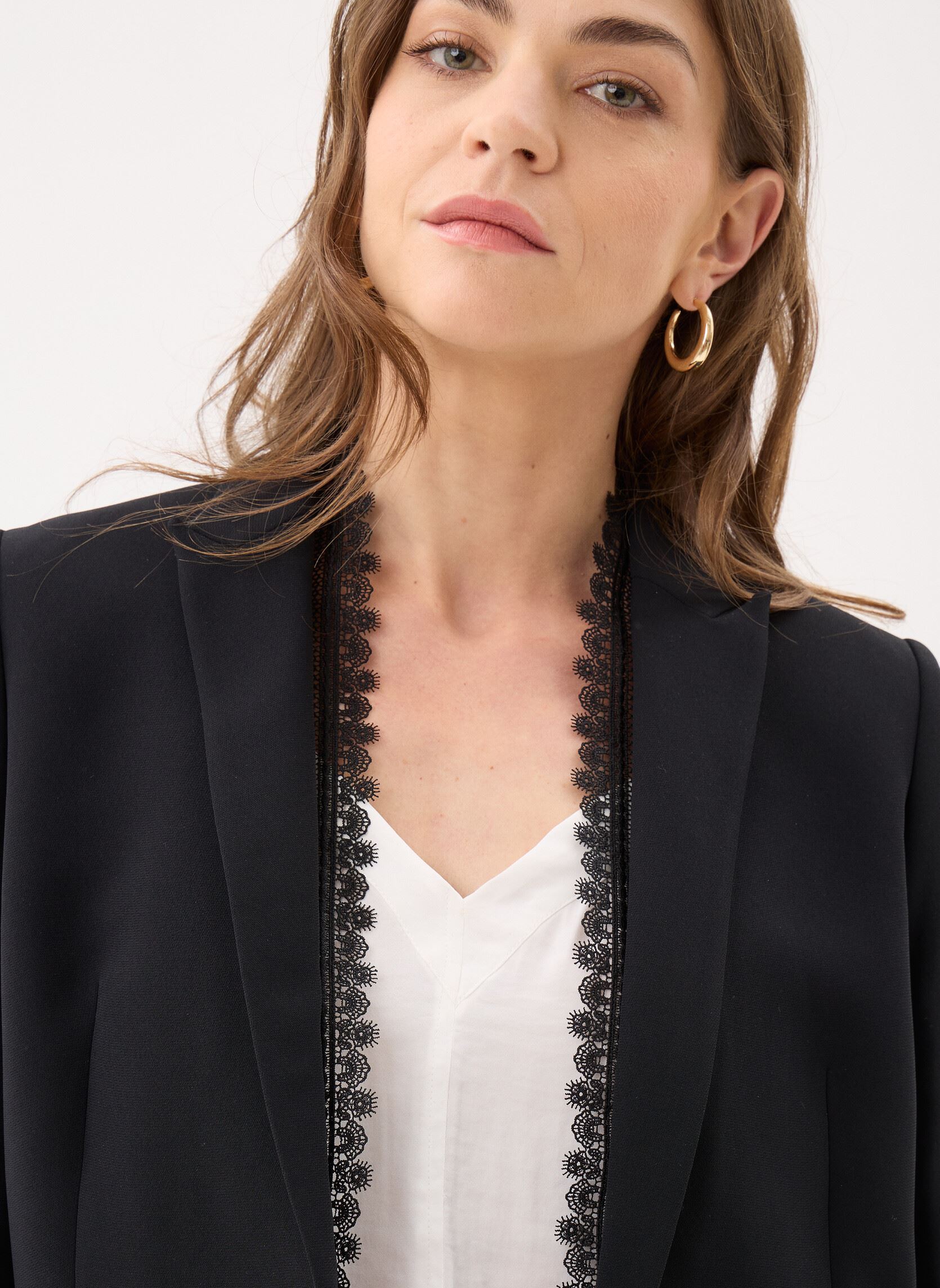Vestes de blazer FVES32004K femme noir The Kooples Vestes de blazer FVES32004K femme noir BLA01