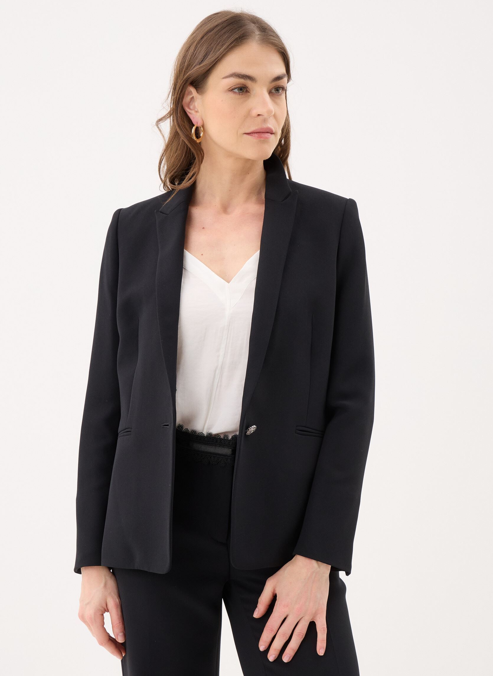 Vestes de blazer FVES32004K femme noir The Kooples Vestes de blazer FVES32004K femme noir BLA01