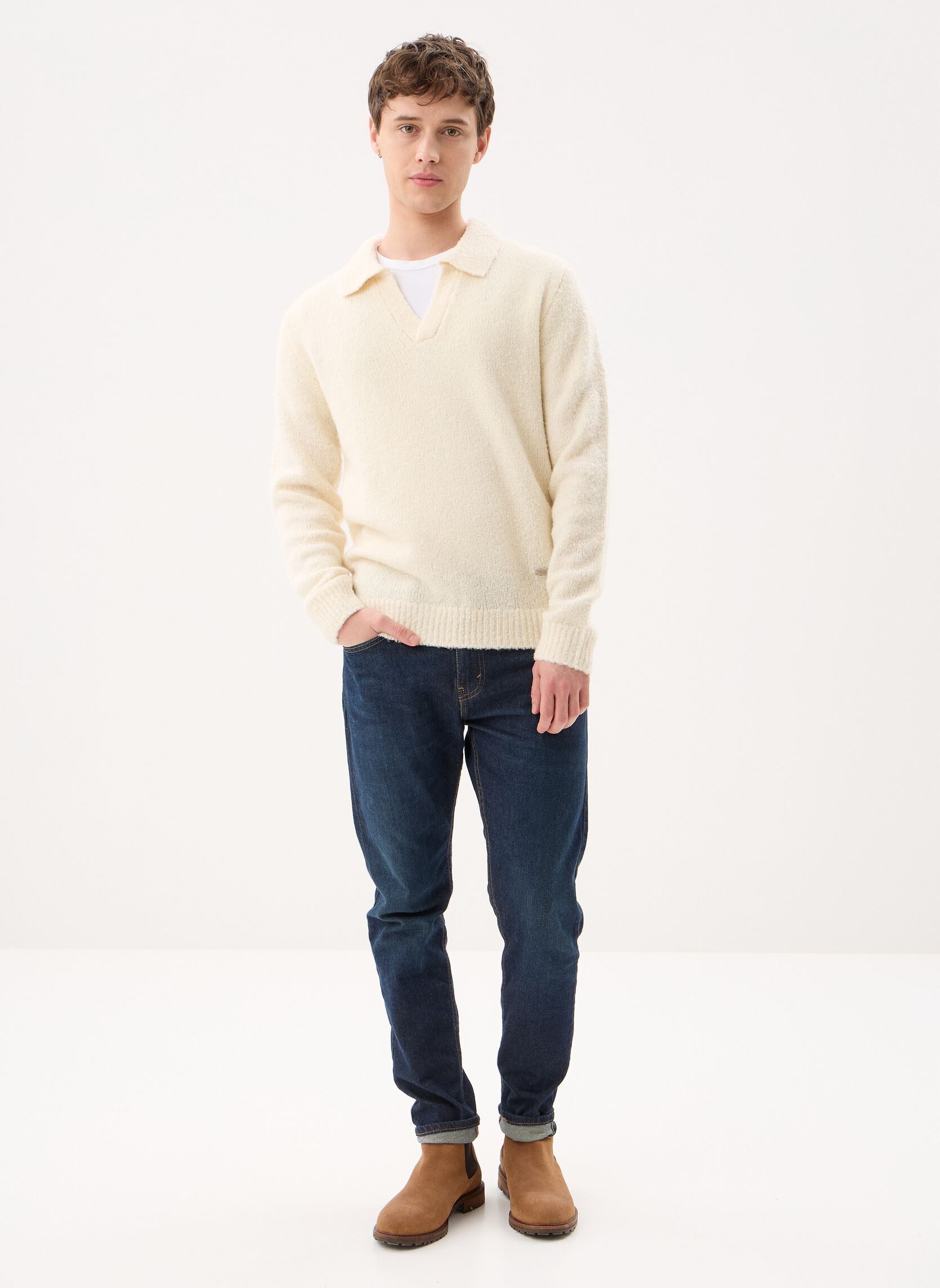 Pulls HPUL32000K homme beige The Kooples Pulls HPUL32000K homme beige BEI02