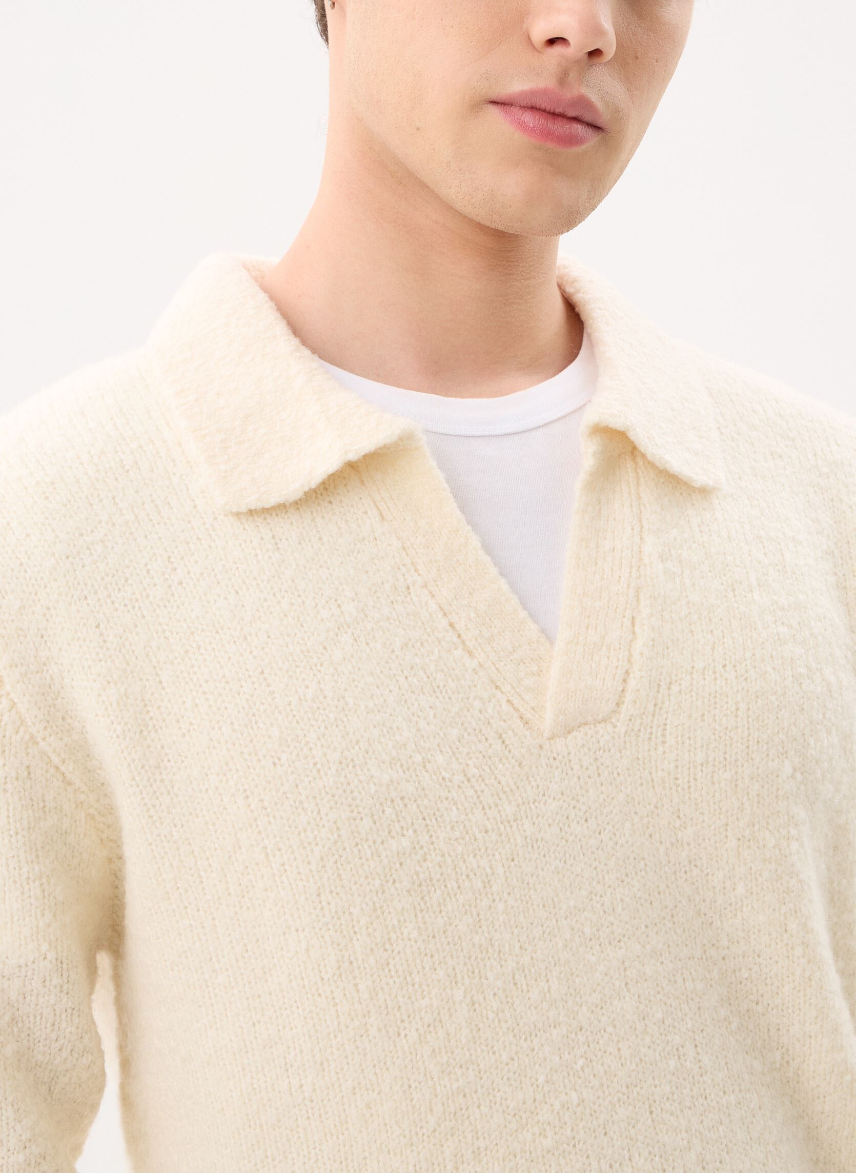 Pulls HPUL32000K homme beige The Kooples Pulls HPUL32000K homme beige BEI02
