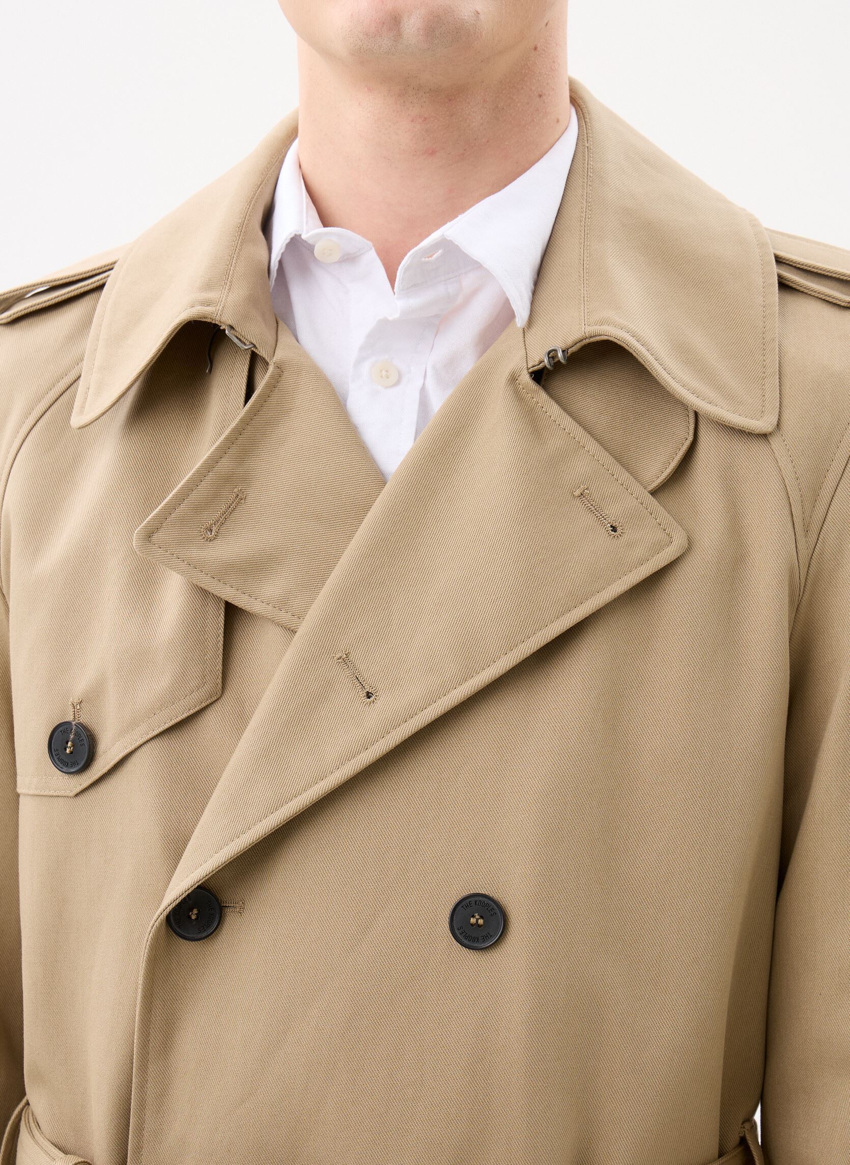 Trenchcoats HTRE29001K herren beige The Kooples Trenchcoats HTRE29001K herren beige BEI01