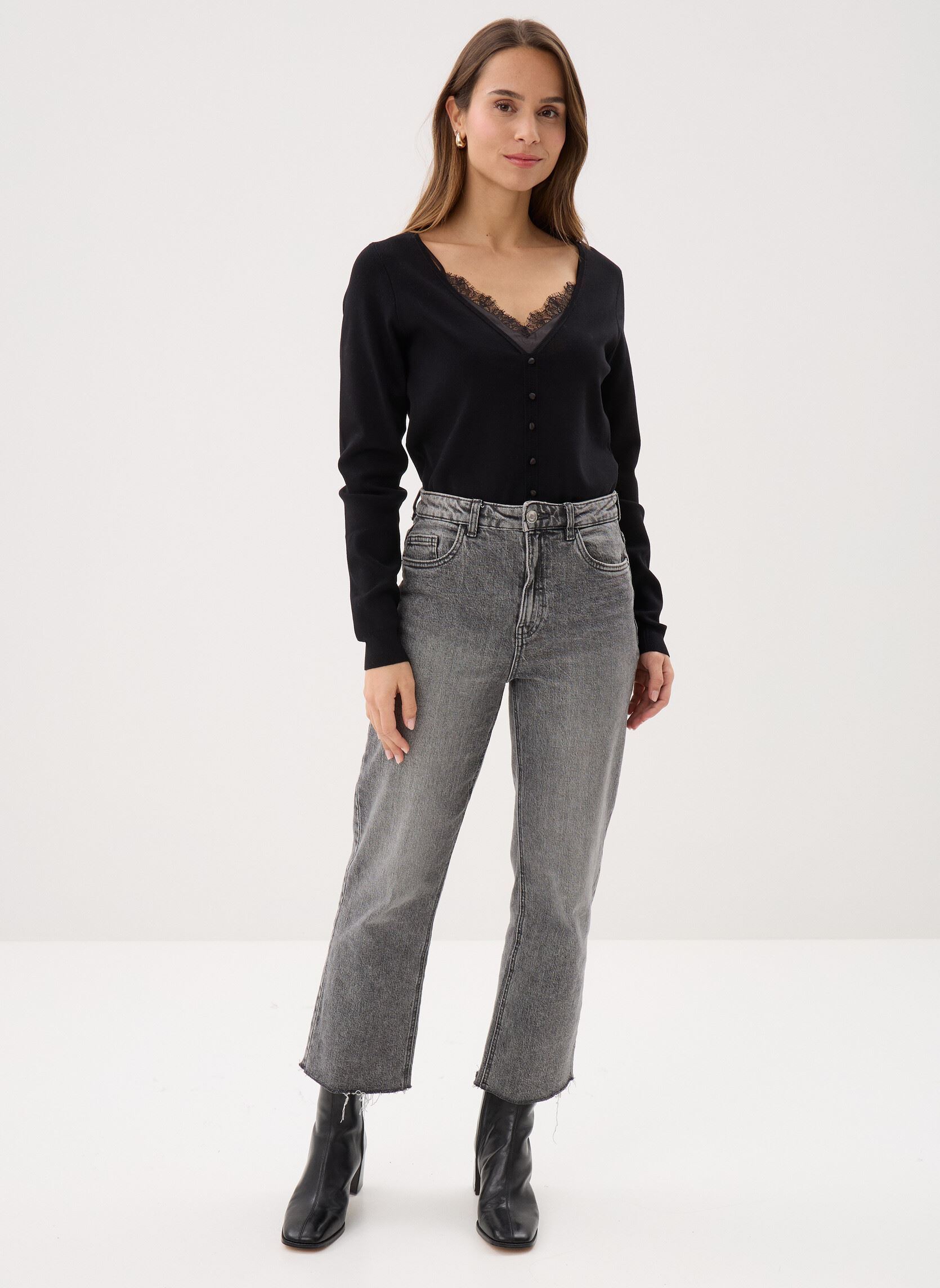 Pullover FPUL32009K damen schwarz The Kooples Pullover FPUL32009K damen schwarz BLA01