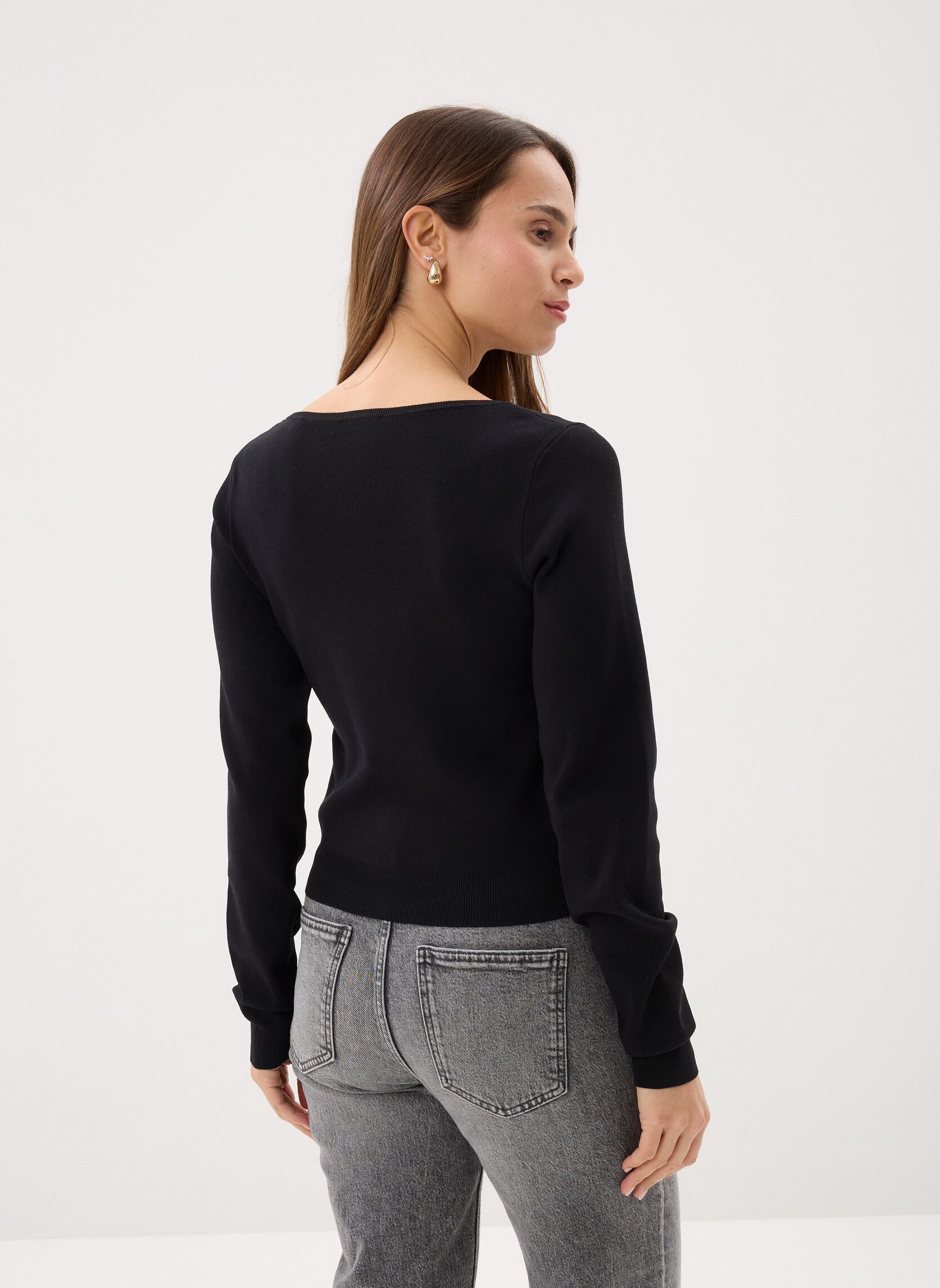 Pullover FPUL32009K damen schwarz The Kooples Pullover FPUL32009K damen schwarz BLA01