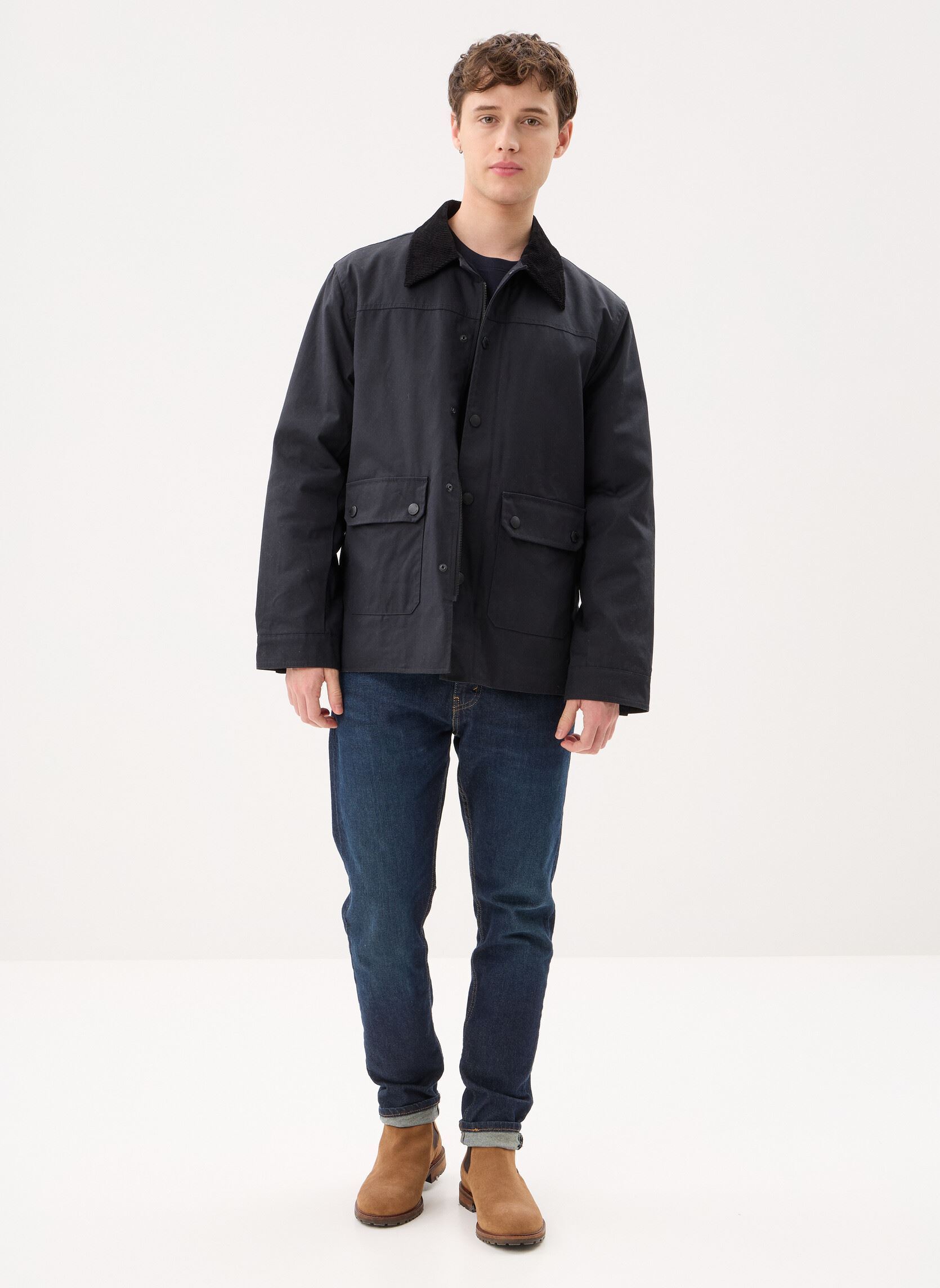 Blousons HBLO32005K homme bleu The Kooples Blousons HBLO32005K homme bleu NAV03