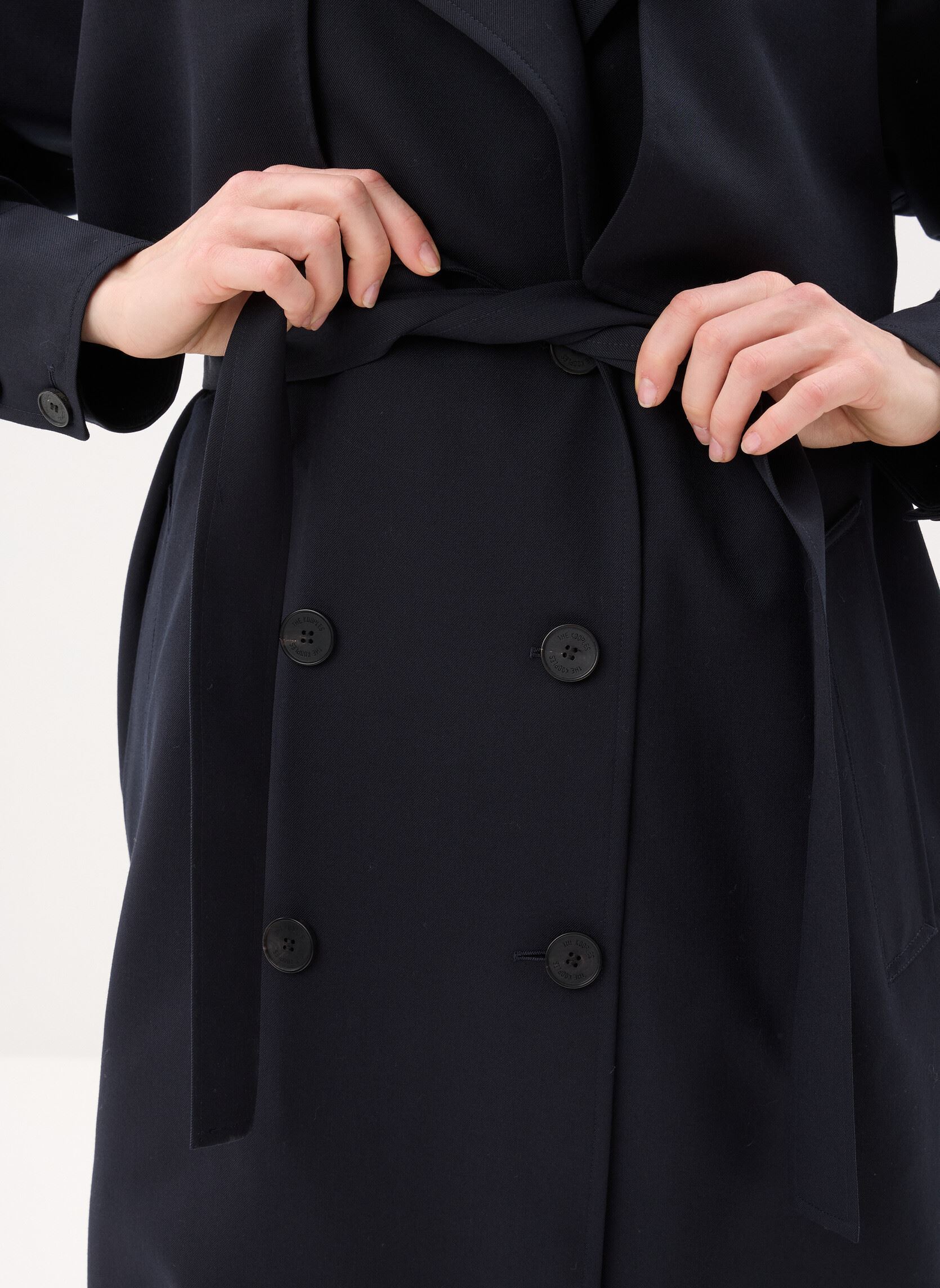 Trenchcoats FTRE32001K damen blau The Kooples Trenchcoats FTRE32001K damen blau Nav01