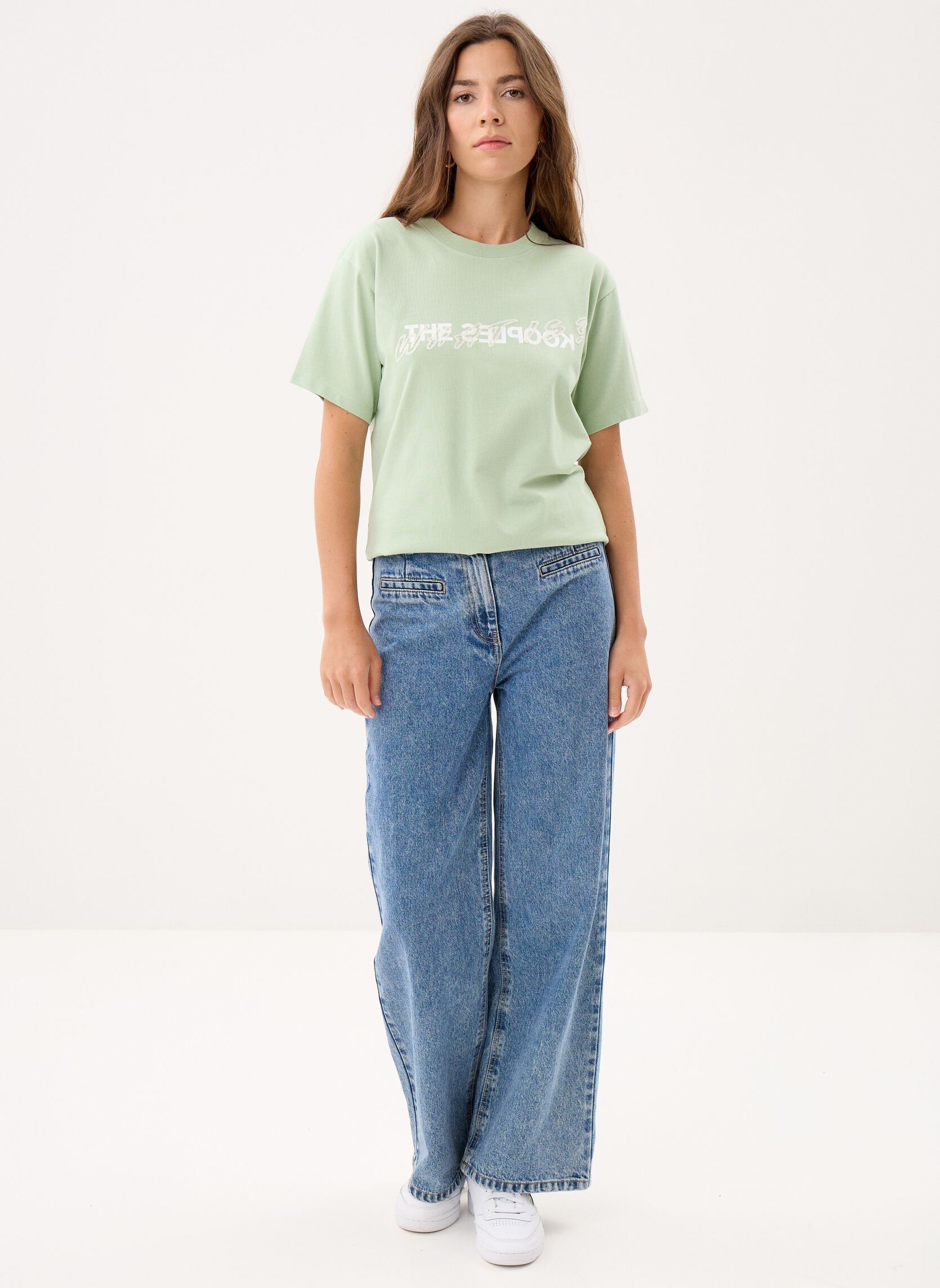 Tee-shirts manches courtes FTSC32017K femme vert The Kooples Tee-shirts manches courtes FTSC32017K femme vert GRN63
