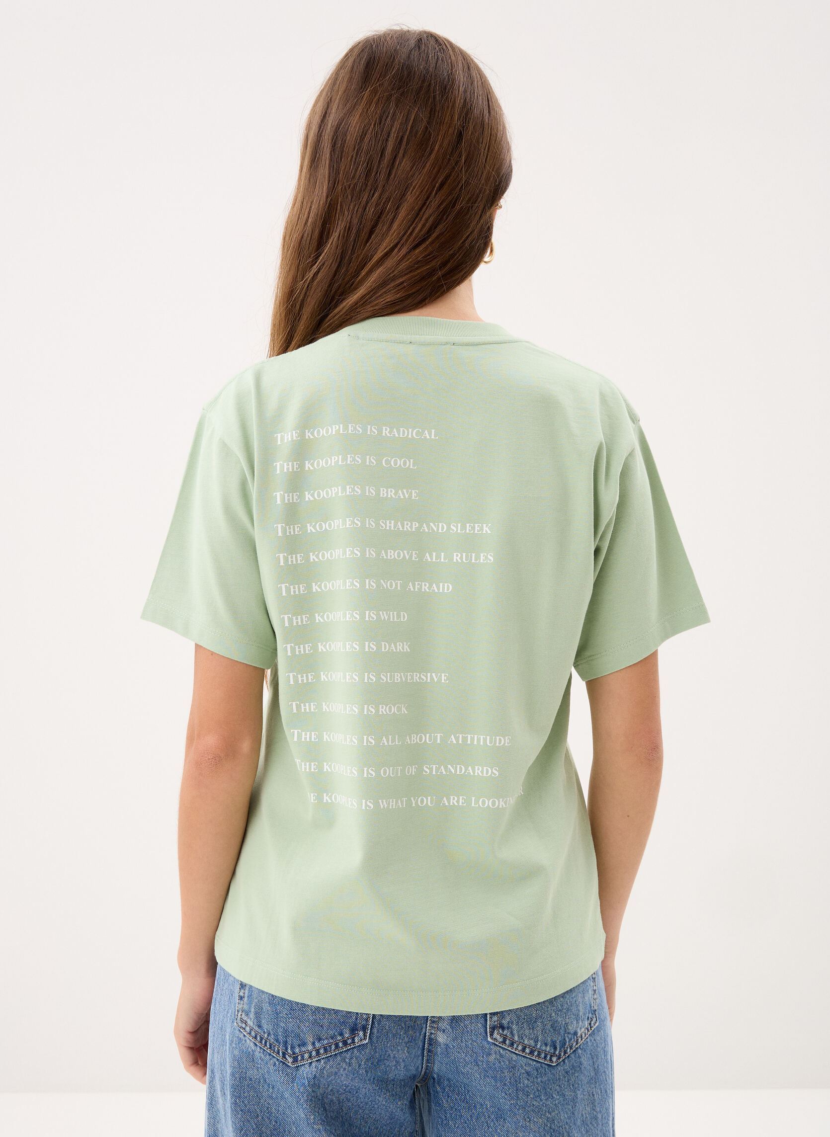 Tee-shirts manches courtes FTSC32017K femme vert The Kooples Tee-shirts manches courtes FTSC32017K femme vert GRN63