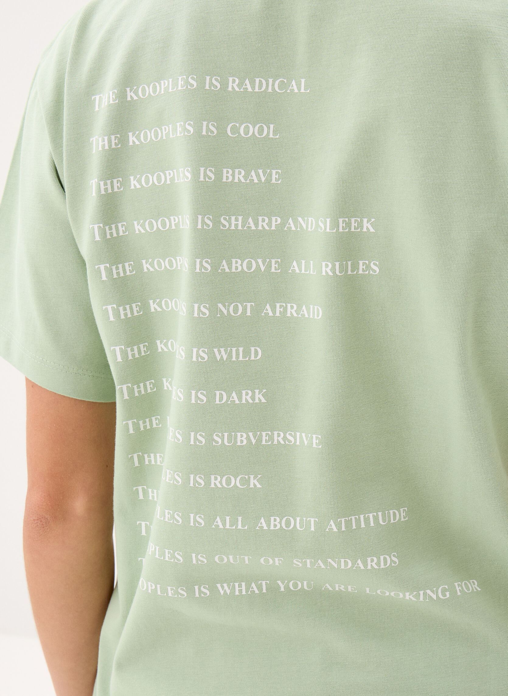 Tee-shirts manches courtes FTSC32017K femme vert The Kooples Tee-shirts manches courtes FTSC32017K femme vert GRN63