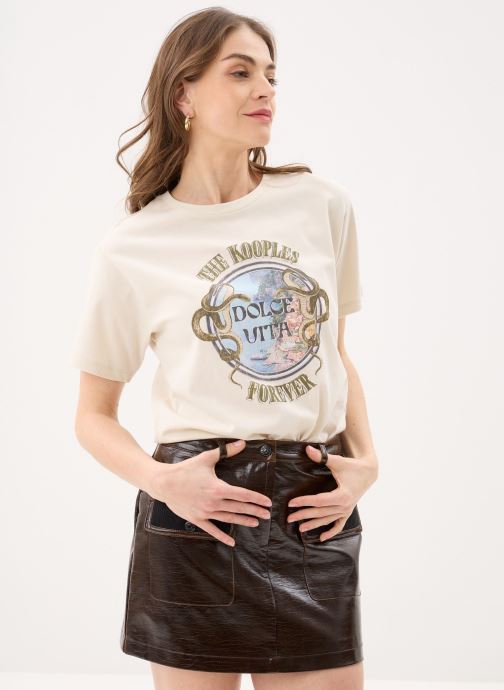 The Kooples Tee-shirts manches courtes FTSC32032K femme beige