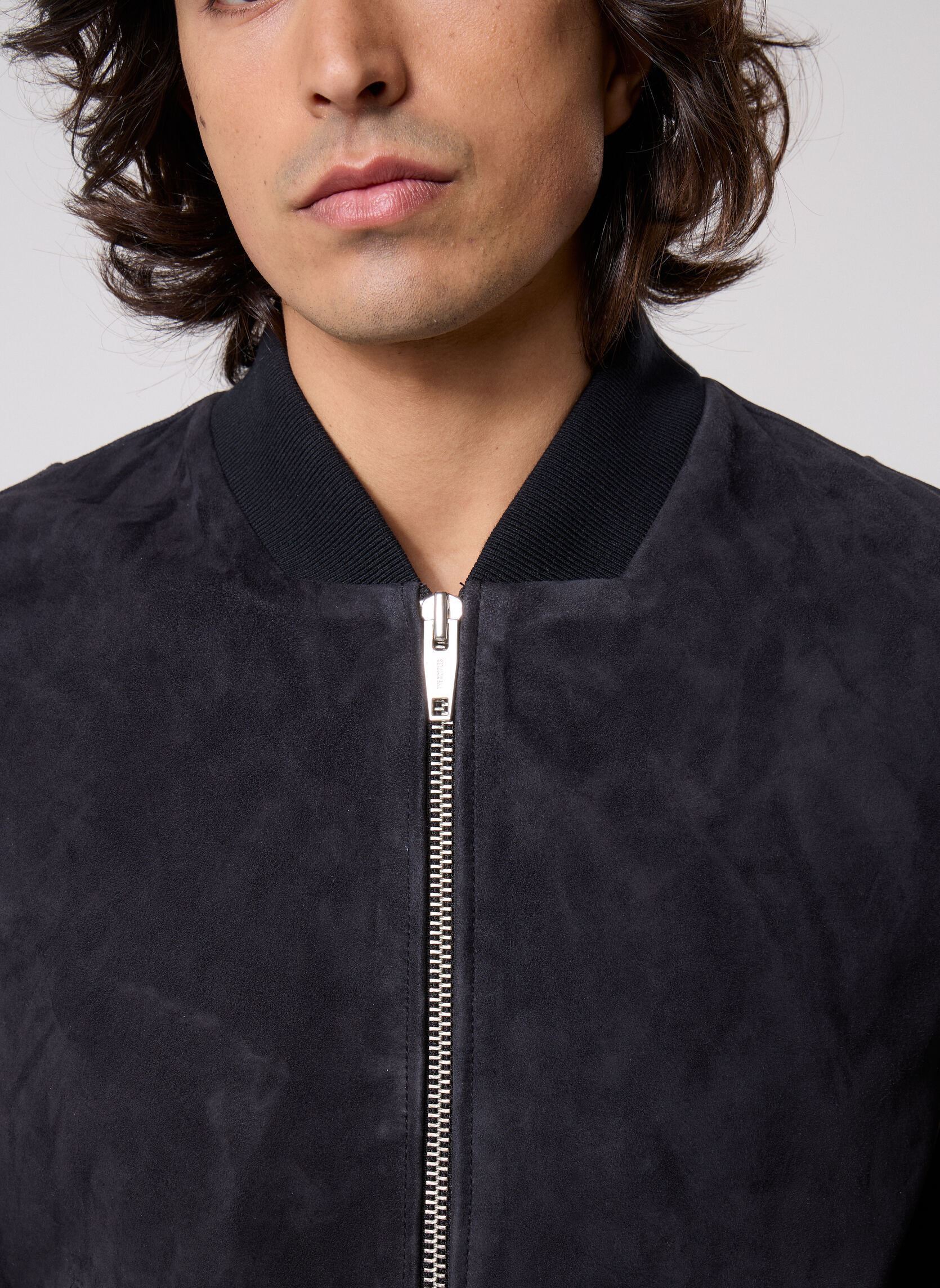 Bomberjacken HCUI32002K herren blau The Kooples Bomberjacken HCUI32002K herren blau NAV03