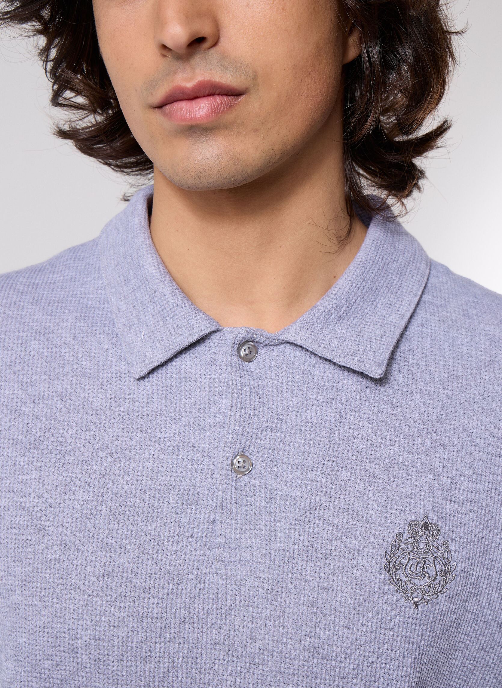 Polos manches courtes HPOC32001K homme gris The Kooples Polos manches courtes HPOC32001K homme gris GRY23