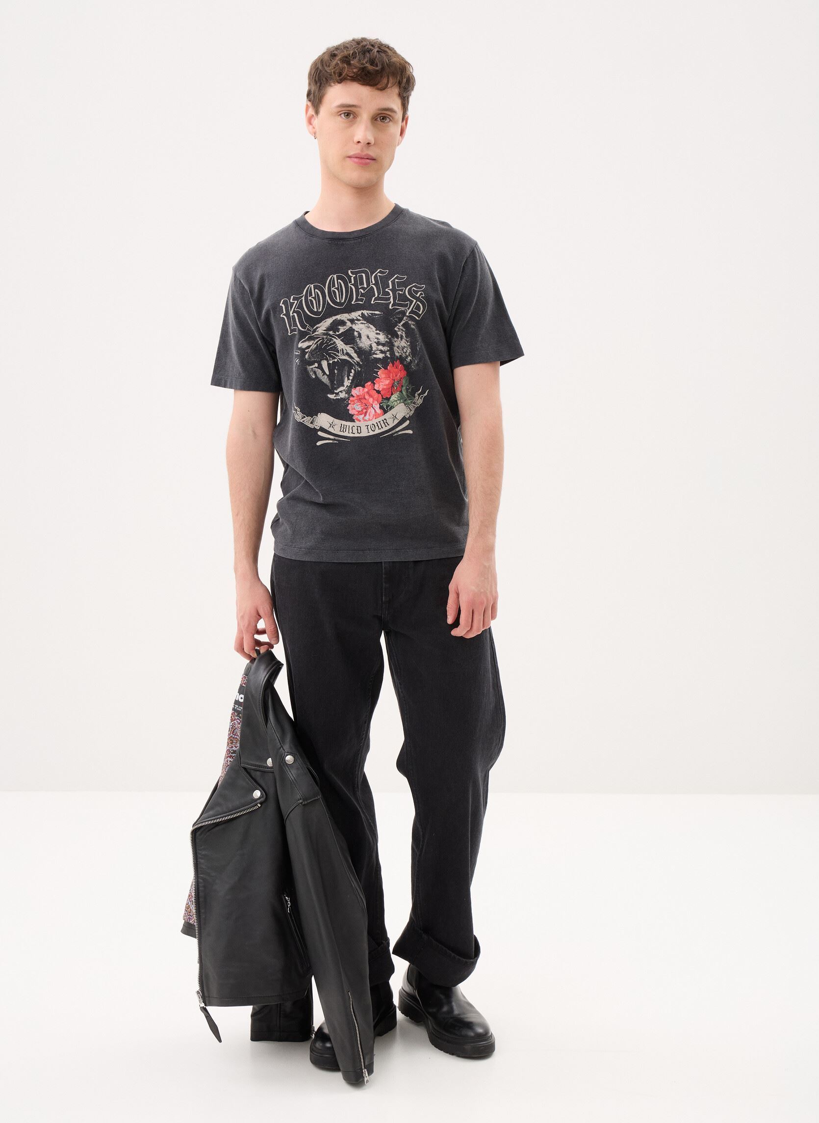 Kurzarm-T-Shirts HTSC32003K herren schwarz The Kooples Kurzarm-T-Shirts HTSC32003K herren schwarz BLA55