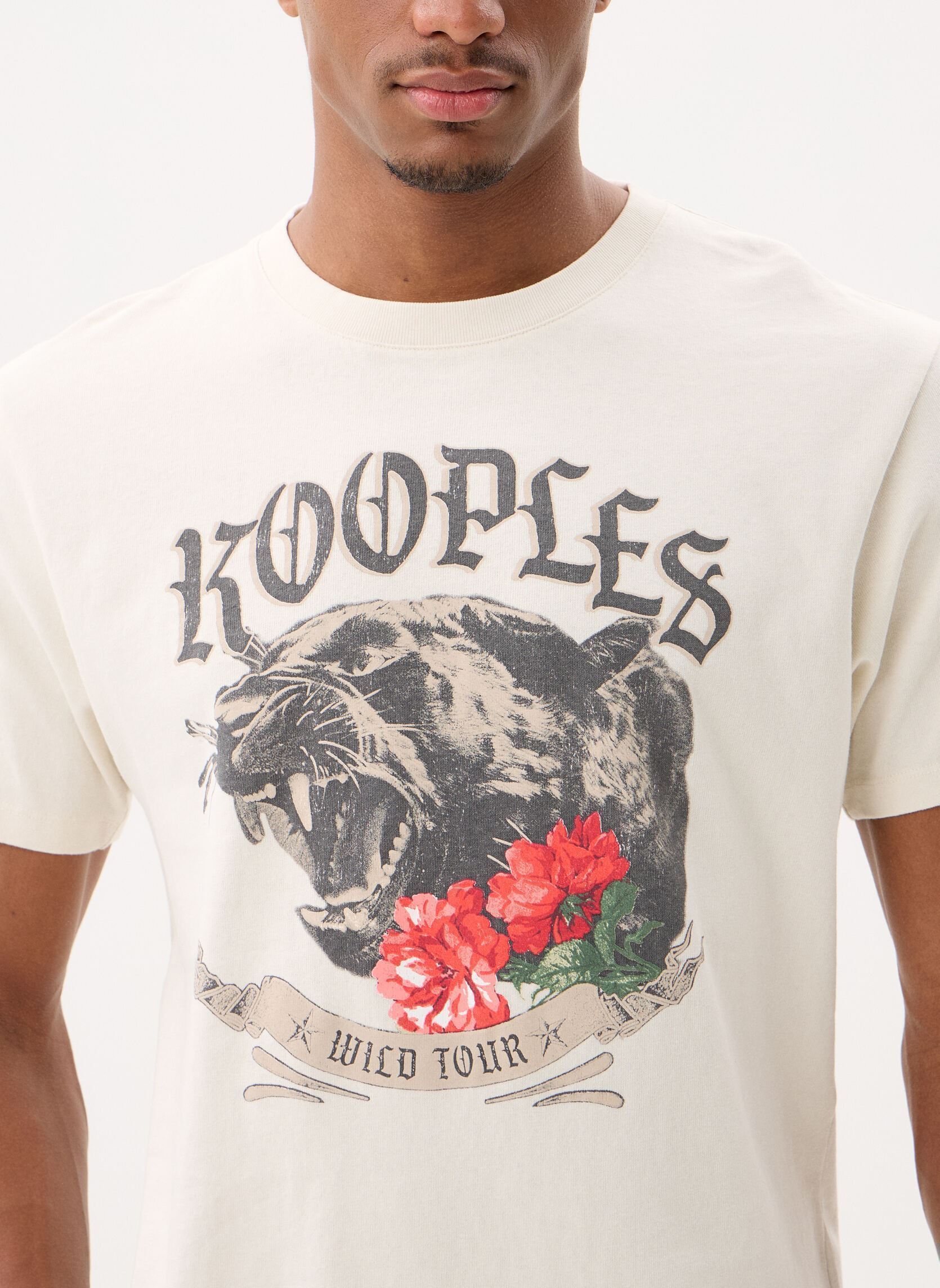 Tee-shirts manches courtes HTSC32003K homme beige The Kooples Tee-shirts manches courtes HTSC32003K homme beige BEI02