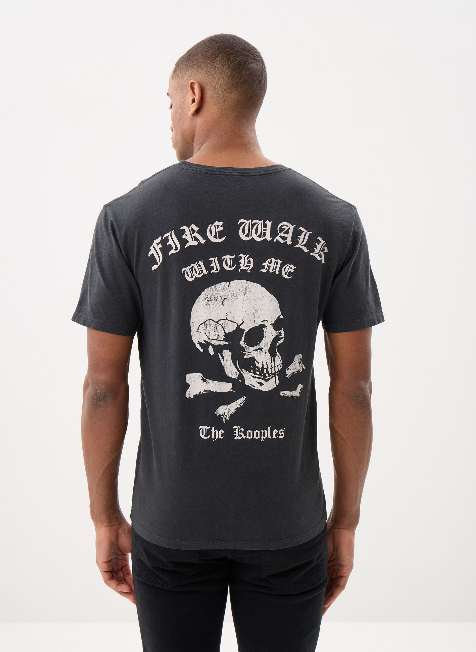 Tee-shirts manches courtes HTSC32096K homme noir The Kooples Tee-shirts manches courtes HTSC32096K homme noir BLA55